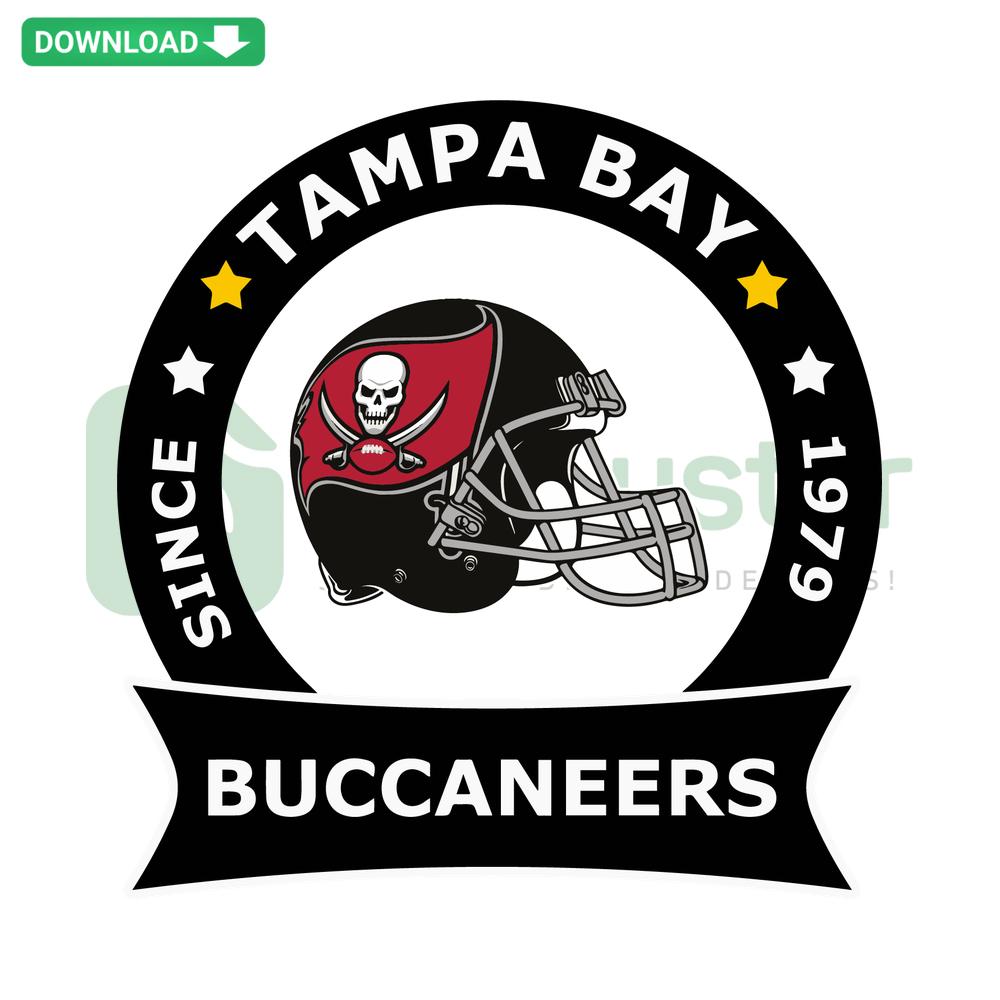 Tampa Bay Buccaneers logo SVG, established 1979, bold text design, perfect for crafting and fandom projects, SVG Design Resources.