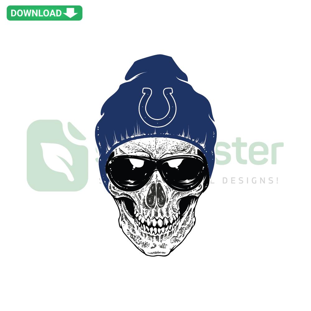 Skull Indianapolis Colts SVG: Craft Design, Cricut Digital Download, Printable SVG for DIY Crafts, NFL Team Logo Art