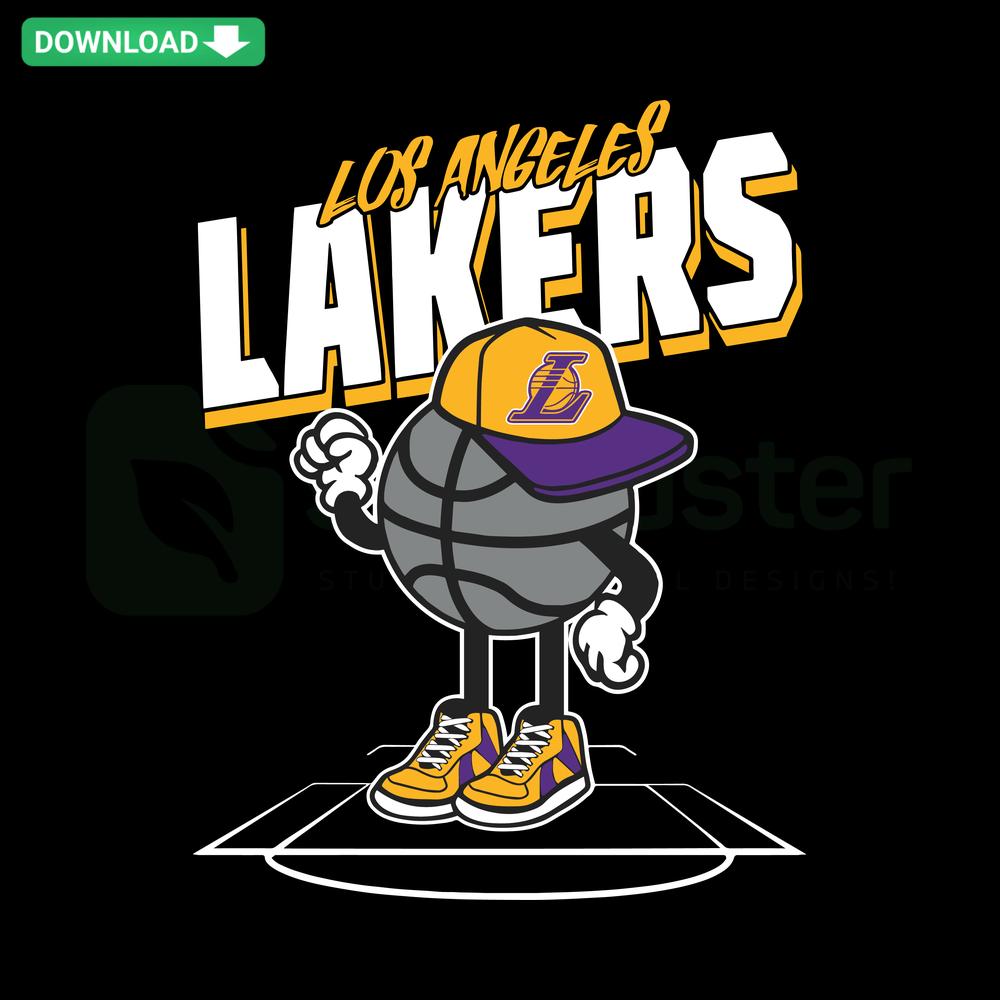 Los Angeles Lakers Basketball Cap SVG, Cricut & Silhouette File, Lakers Logo, Purple & Gold Cap Design, Digital Download