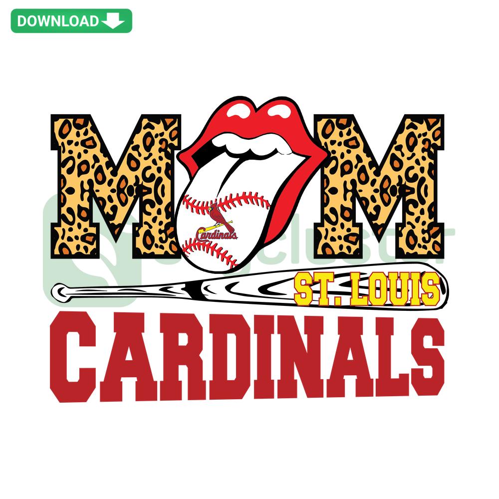 St Louis Cardinals Mom SVG, baseball-themed digital design for Cricut, Silhouette; perfect for personalized crafts.