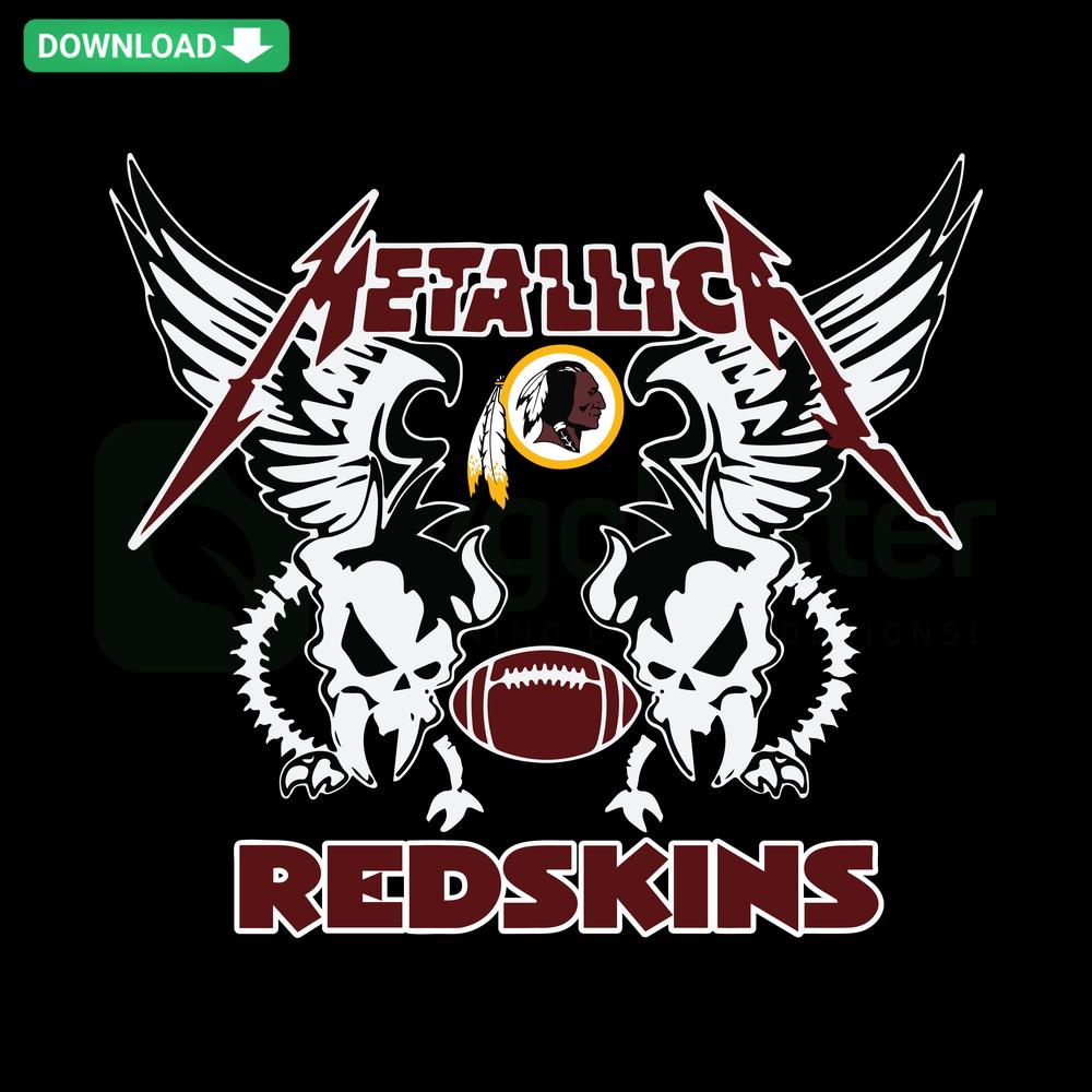 Metallica Washington Football Team SVG design, customizable logo, perfect for sports fans, vector graphic, Washington team theme.
