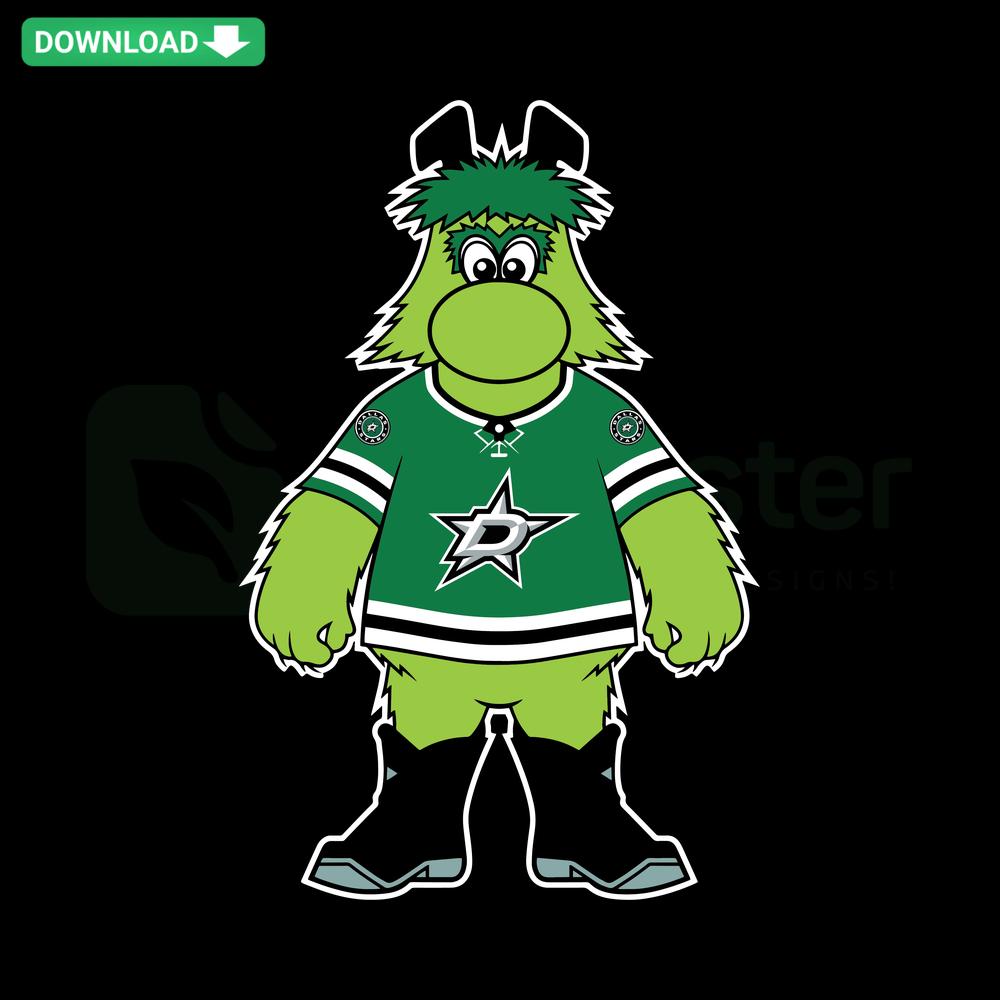 Dallas Stars Mascot SVG for Cricut, Silhouette; NHL Team Hockey Digital Download; Sports Design File