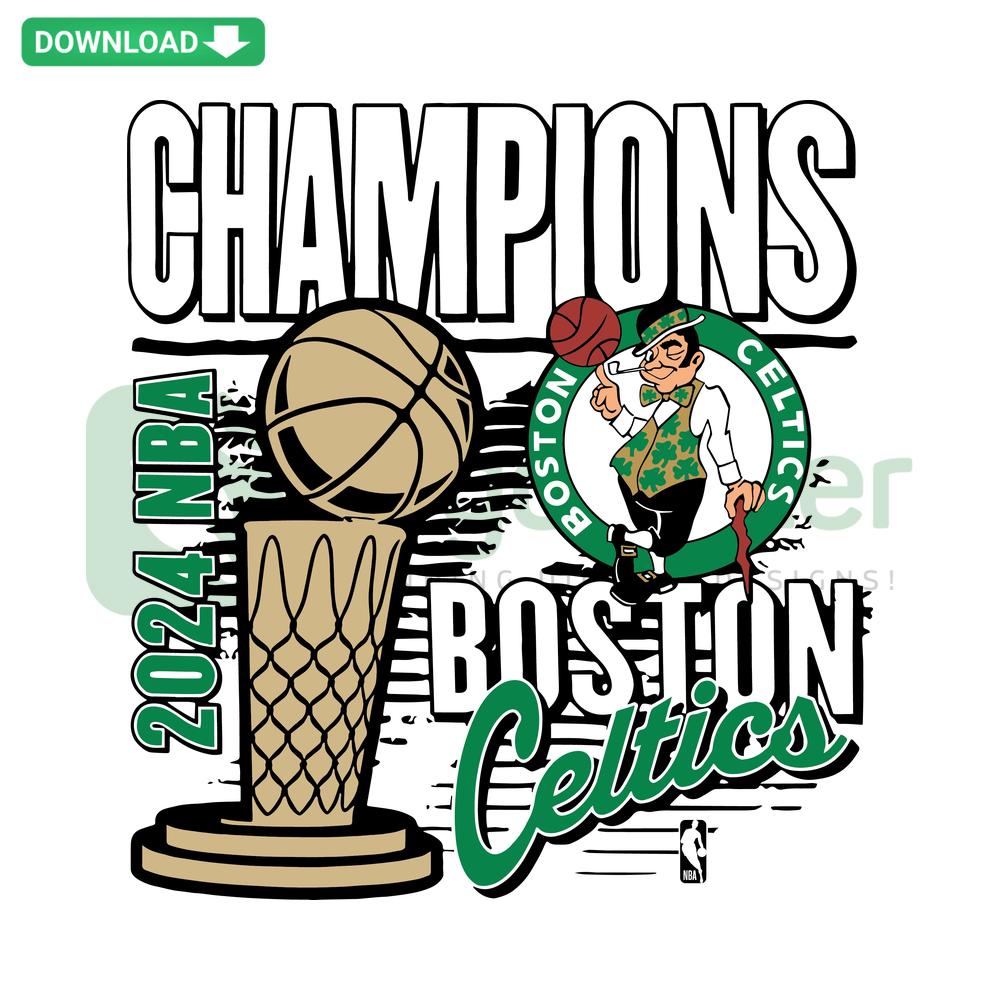 Boston Celtics NBA Champs SVG Design: Stylish championship cup illustration for digital creatives.