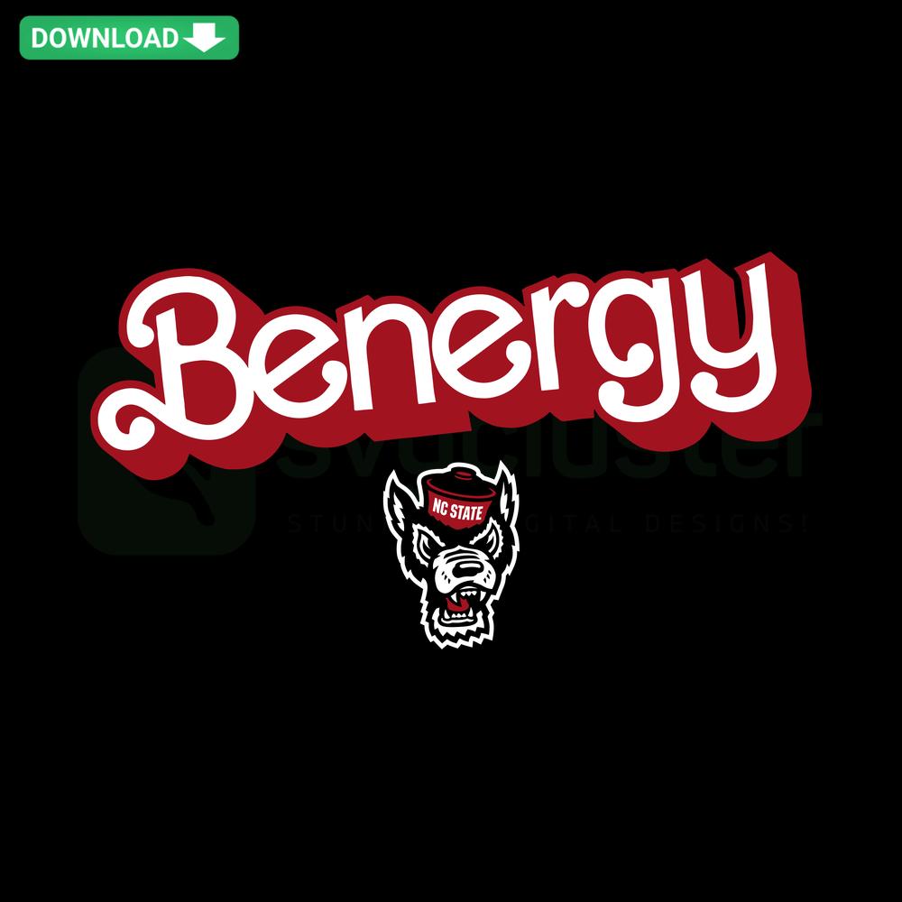 NC State Basketball Ben Middlebrooks Benergy SVG, Cricut Template, Red & White, College Hoops Design, Digital Download.