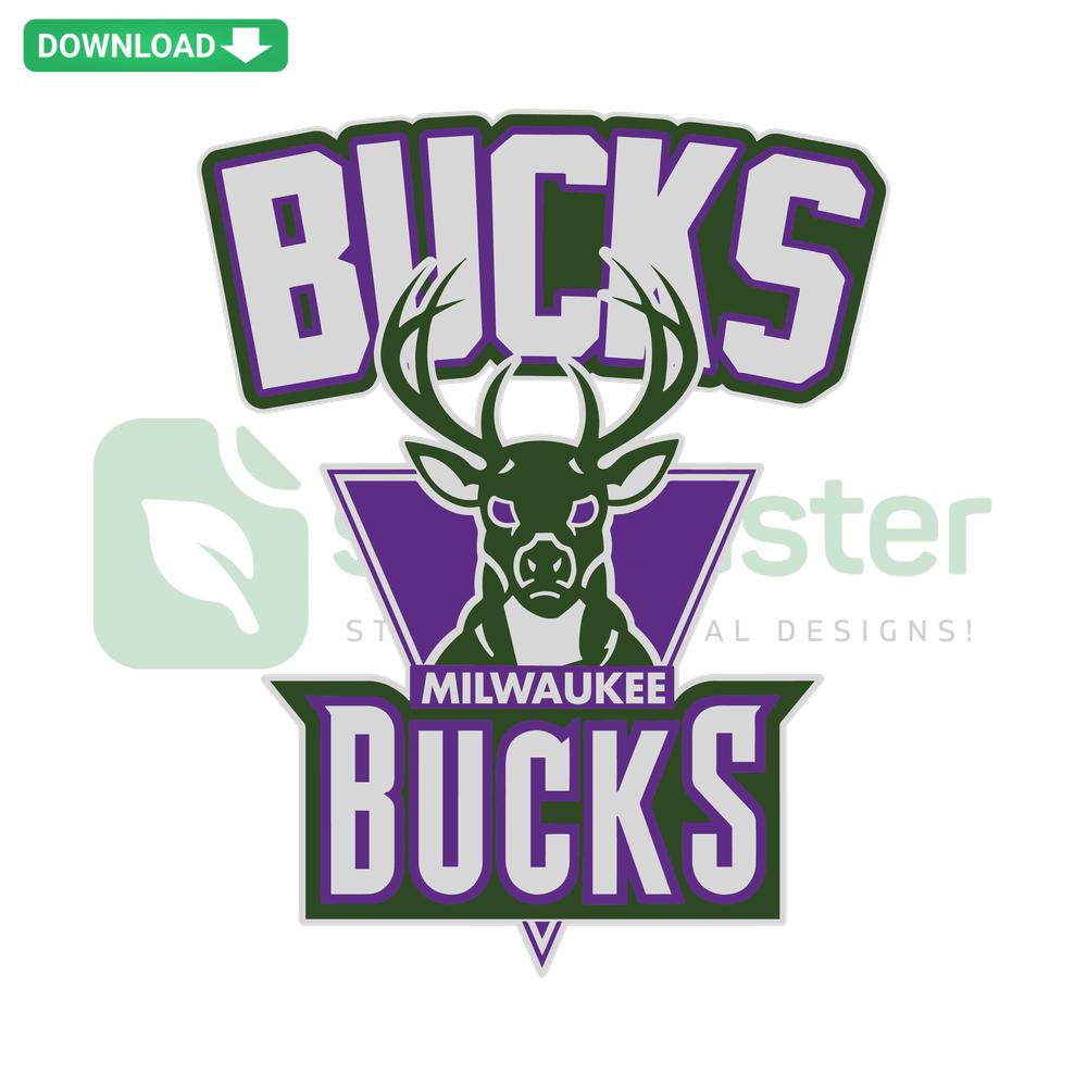 Vintage Milwaukee Bucks NBA Basketball SVG Template for Cricut, featuring retro team logo and colors, perfect for sports crafts.
