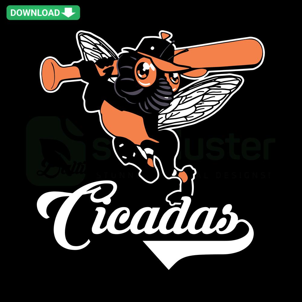 Baltimore Cicadas Baseball SVG Design, Orioles Theme, Digital Download for Crafting Projects, Perfect for DIY SVG Crafts