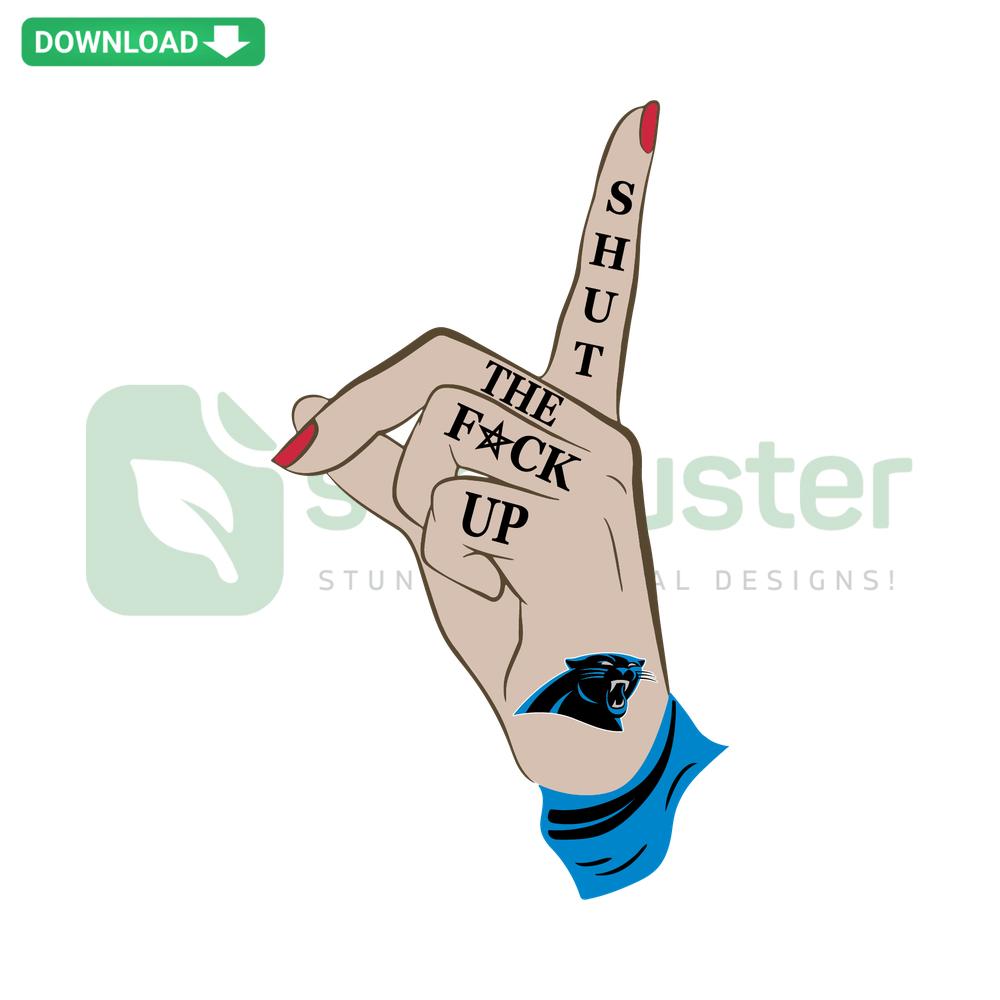 Shut The Fuck Up Carolina Panthers SVG, Cricut design featuring bold text, perfect for crafting and team spirit projects.