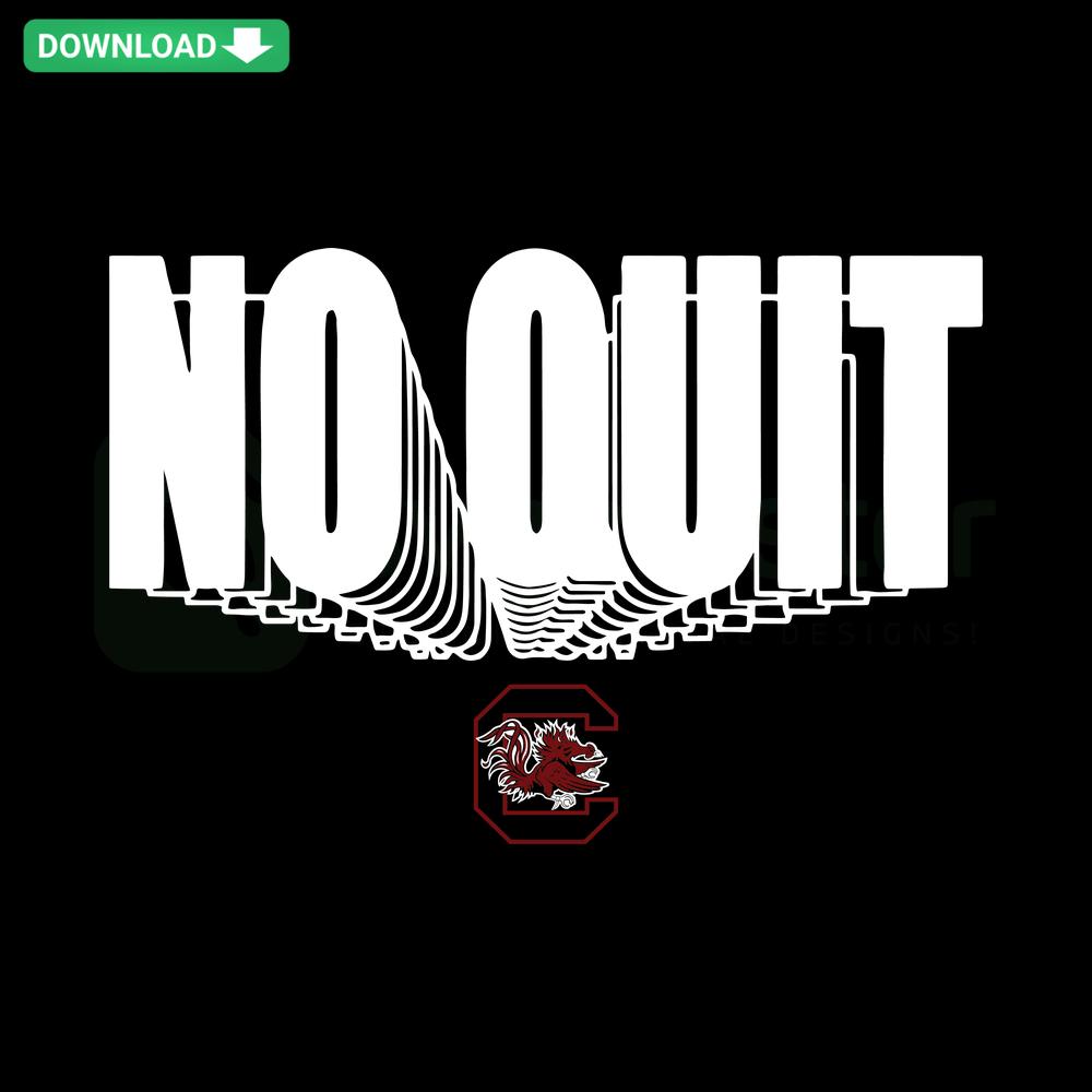 South Carolina Gamecocks SVG Download, No Quit Design, Perfect for Crafts, University Patterns, Digital Craft Material