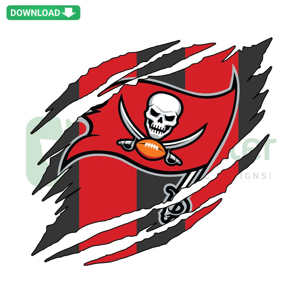 Tampa Bay Buccaneers Torn Logo SVG, NFL Digital Download, Instant Download for Cricut/Silhouette, Football Graphics Design