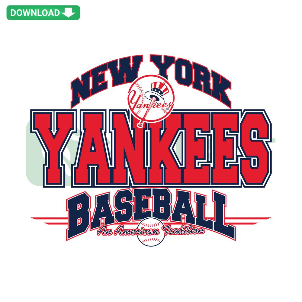 Vintage New York Yankees Baseball SVG, Cricut Graphic with classic design, perfect for American tradition-themed crafts.