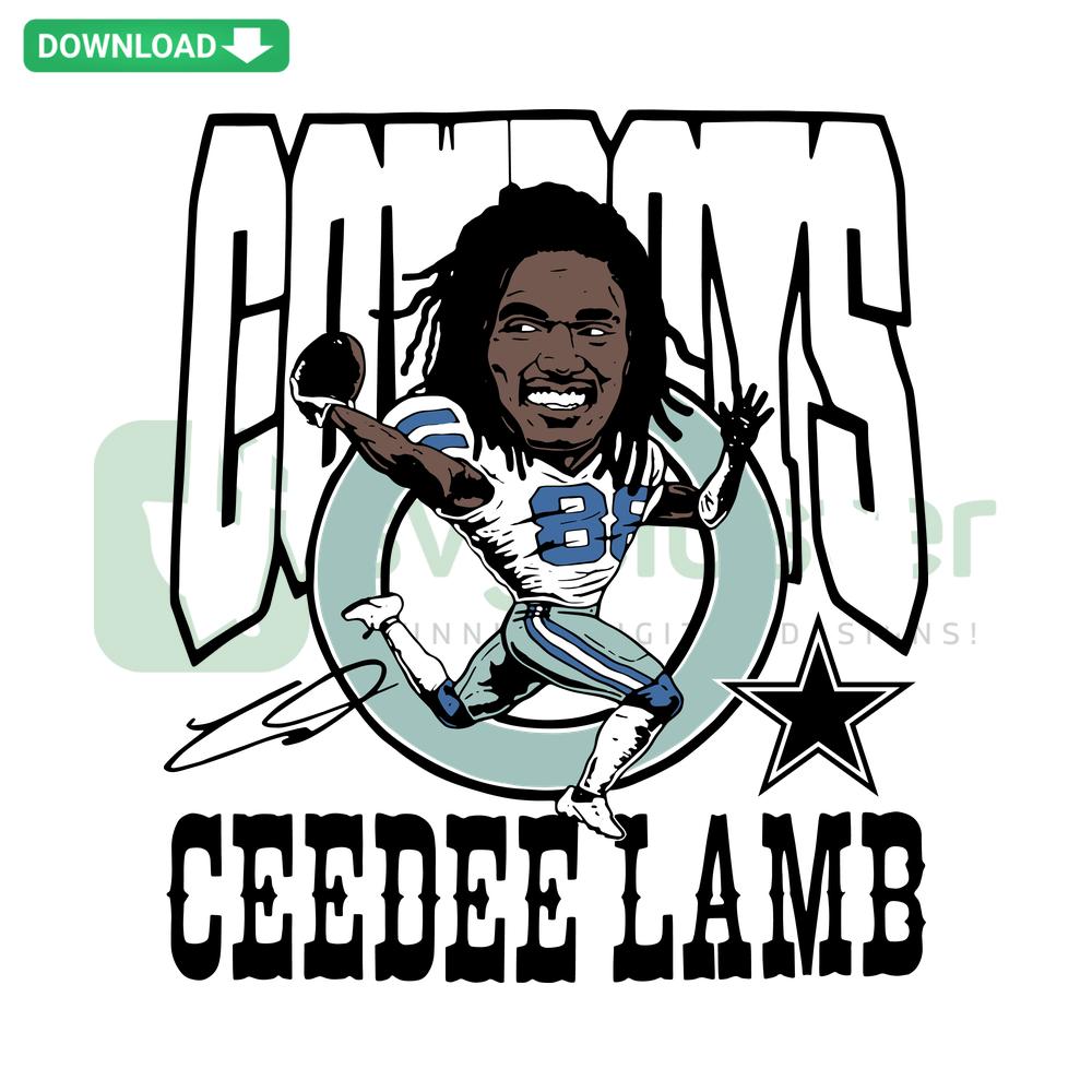 CeeDee Lamb Signature SVG for Dallas Cowboys Fans - Digital Download for Designers, High-Quality SVG Design Resource