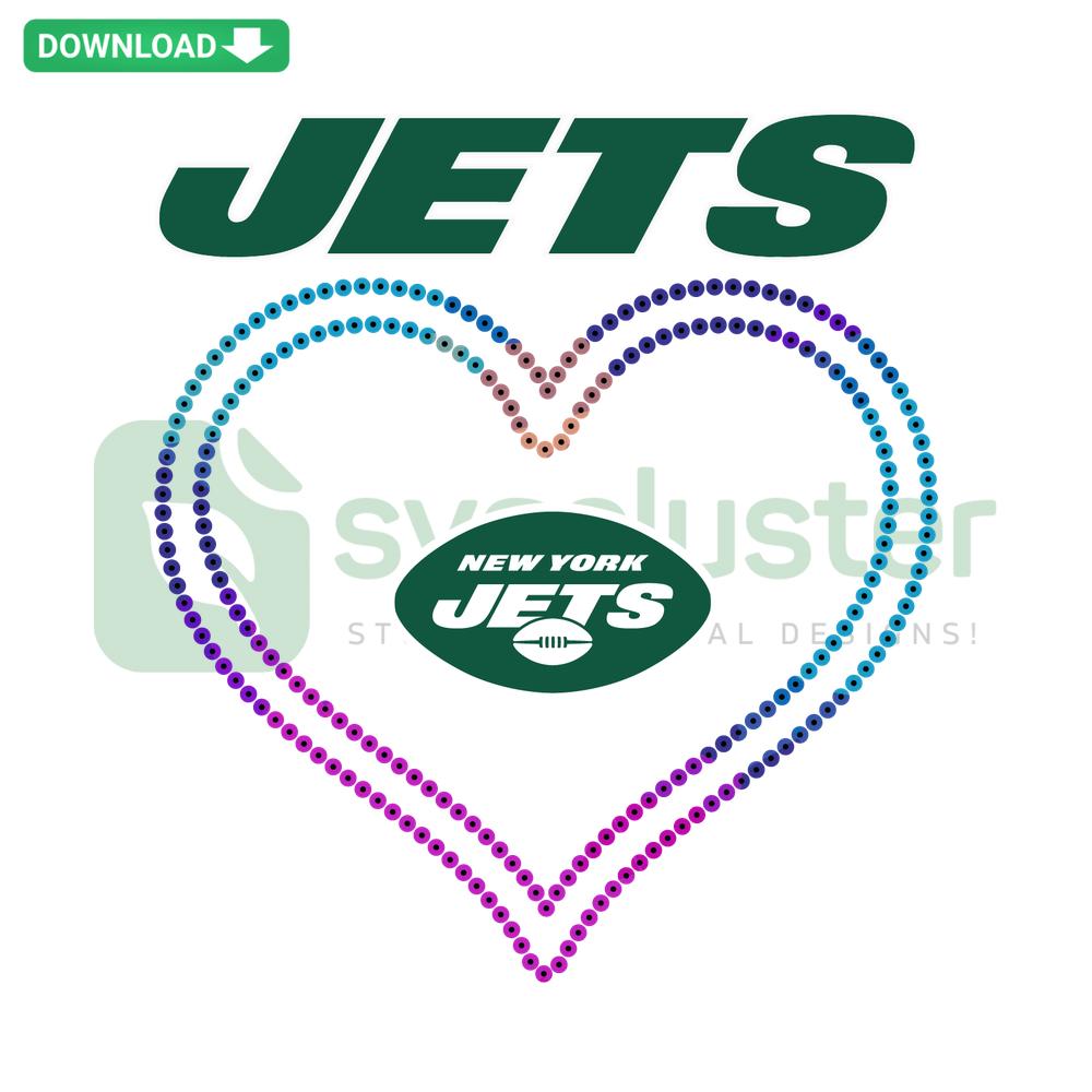 New York Jets Heart SVG Design, Printable Digital Asset, Green & White Fans Logo, Football Team-Themed Instant Download