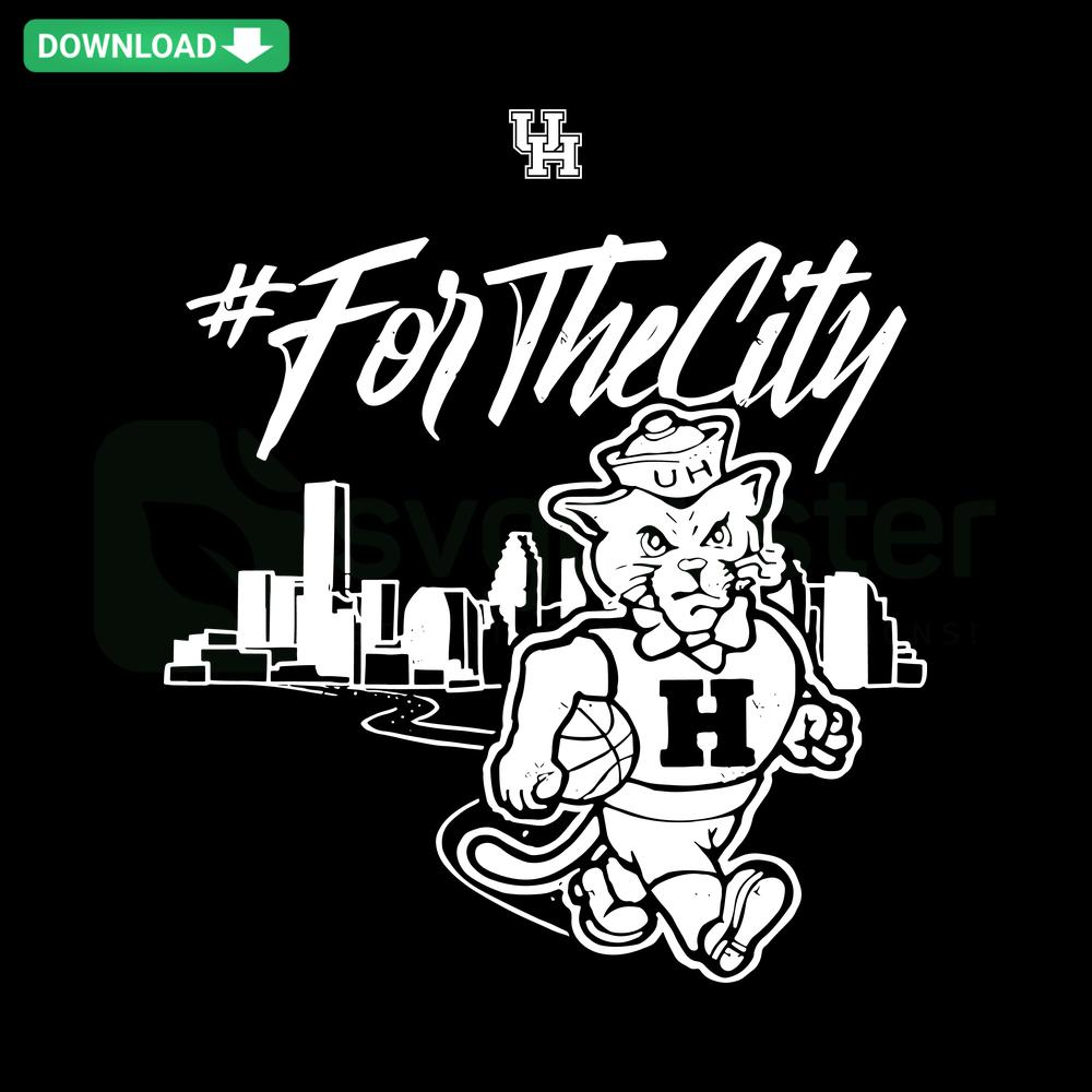 Houston Cougar For The City Go Coogs Mascot SVG, vibrant cougar design, perfect for home decor, sports fans, SVGs for crafting.
