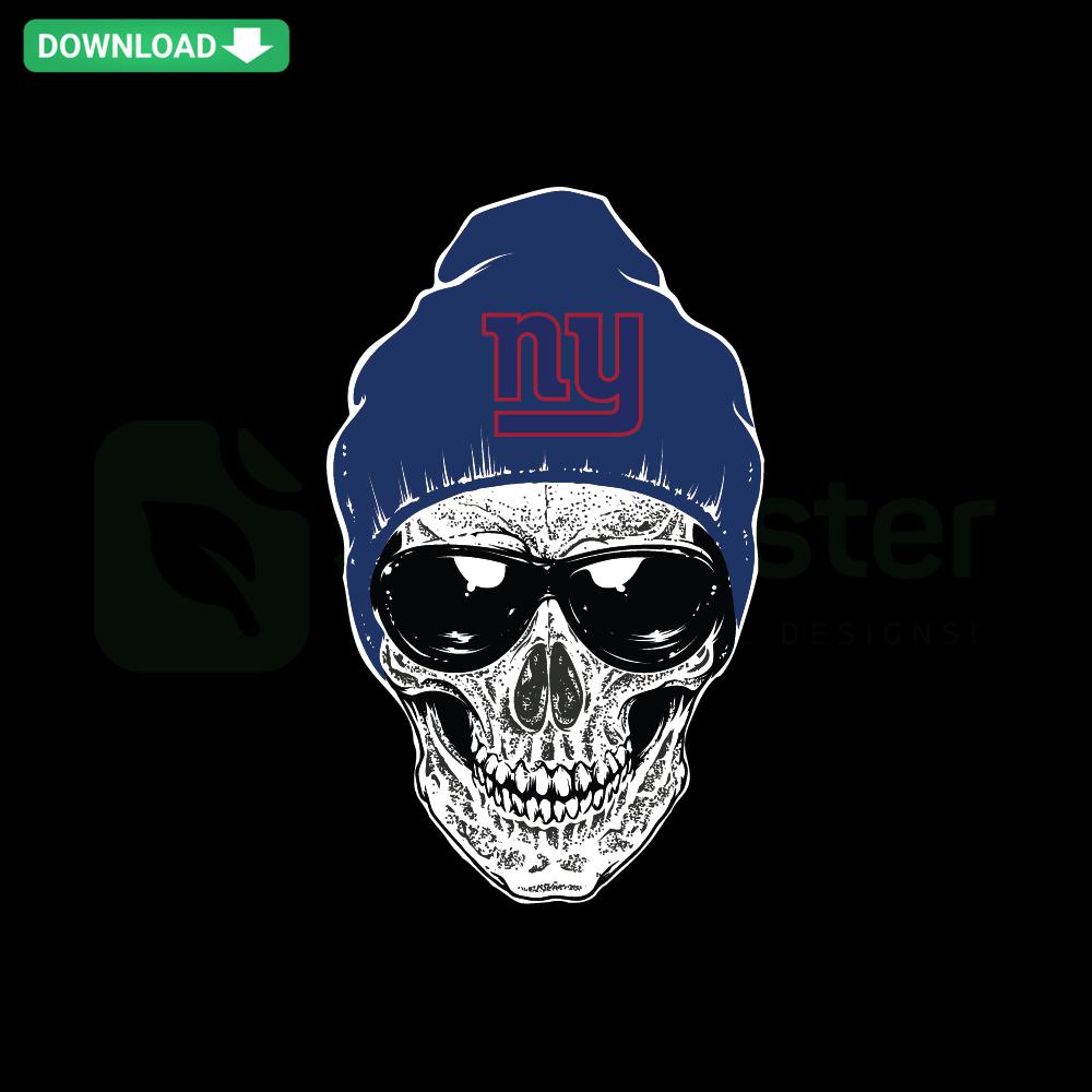 New York Giants Skull SVG for Cricut, Digital Download, SVG Cut Files, Bold Skeleton Design, NFL Team Logo, Crafting Artwork