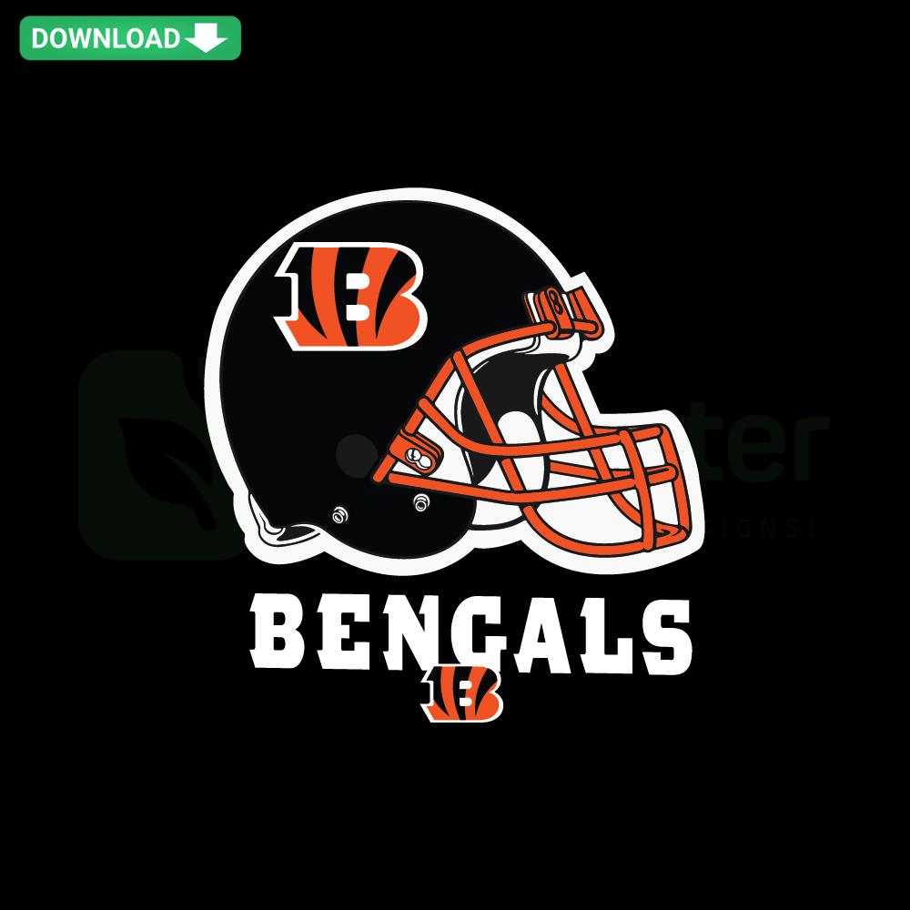 Cincinnati Bengals Helmet Logo SVG Design Resources, NFL Team Vector Graphics, American Football, Cricut Cutting File
