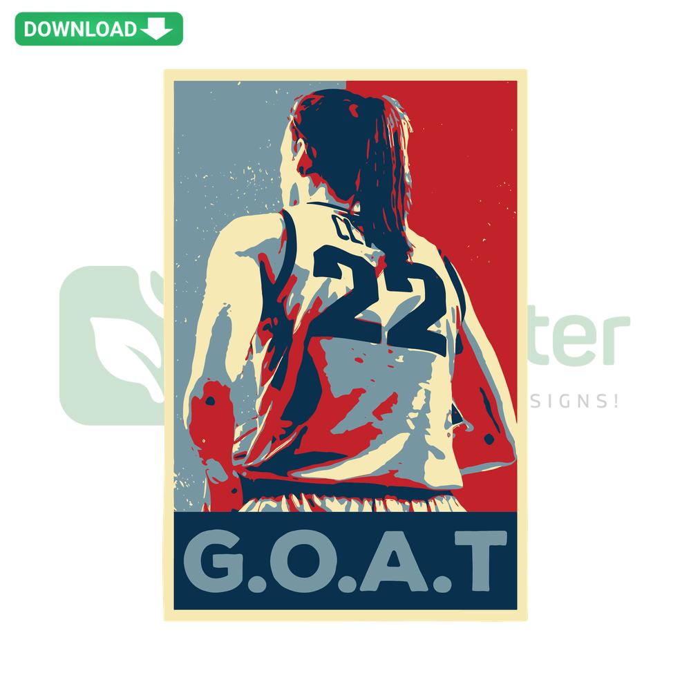 GOAT 22 Basketball Player SVG Design for Iowa Hawkeyes NCAA SVG, ideal for sports-themed design projects and SVG enthusiasts.