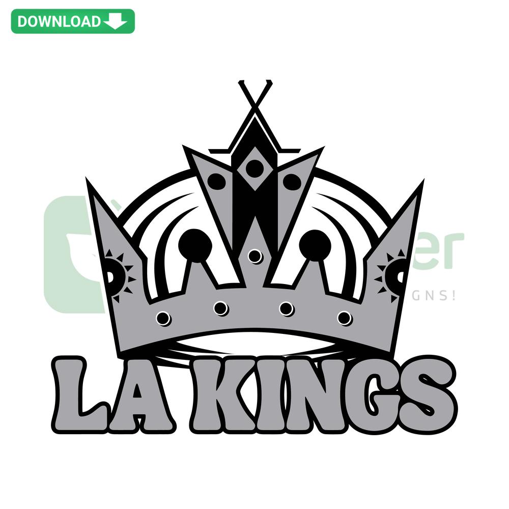 LA Kings Crown Logo NHL SVG Design, Custom Hockey SVG Download, Digital Cut Files, Los Angeles Kings Emblem, Sport Graphic.