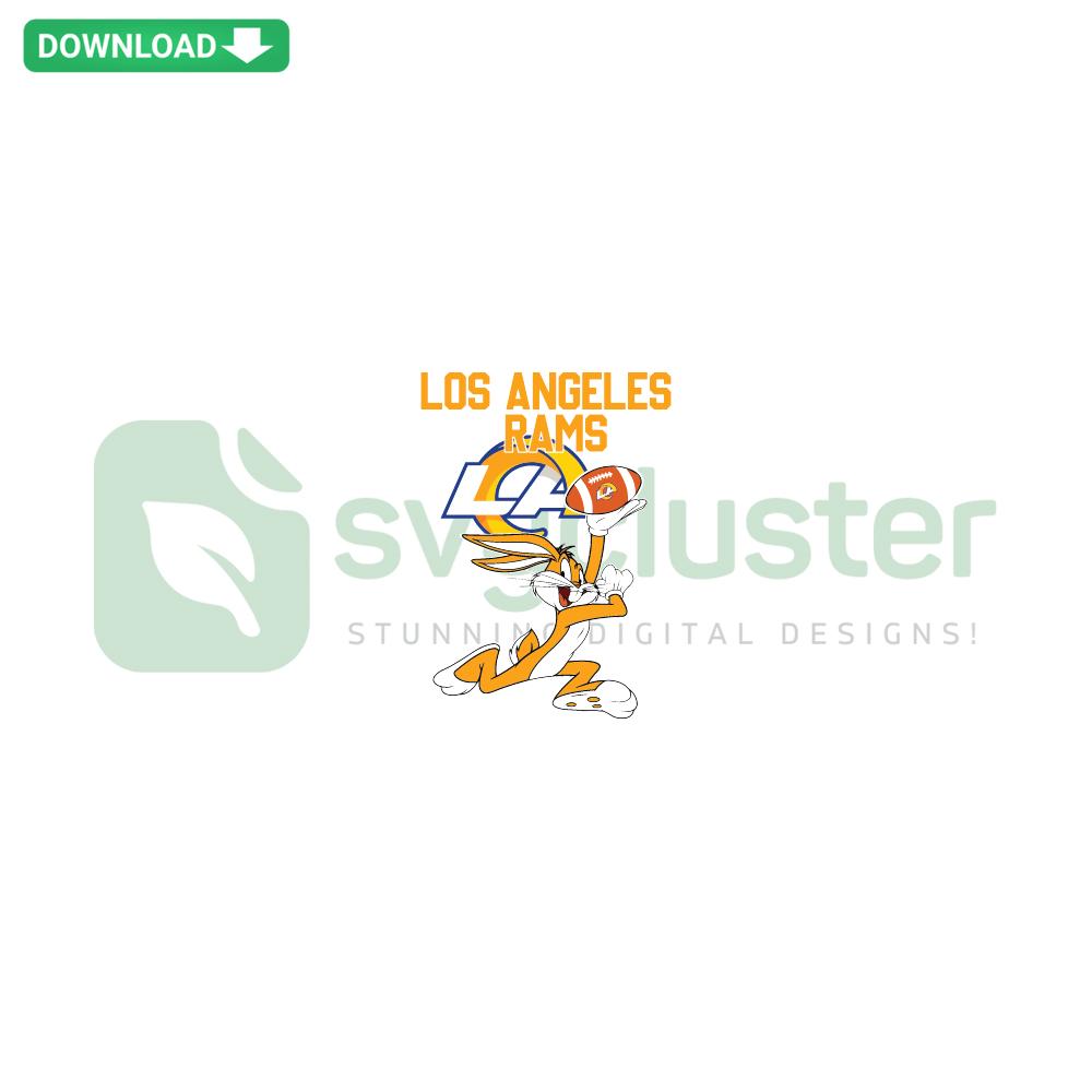 Los Angeles Rams Bunny SVG, Cute Football Rabbit Design, Premium SVG for Designers, Sports Team Graphics