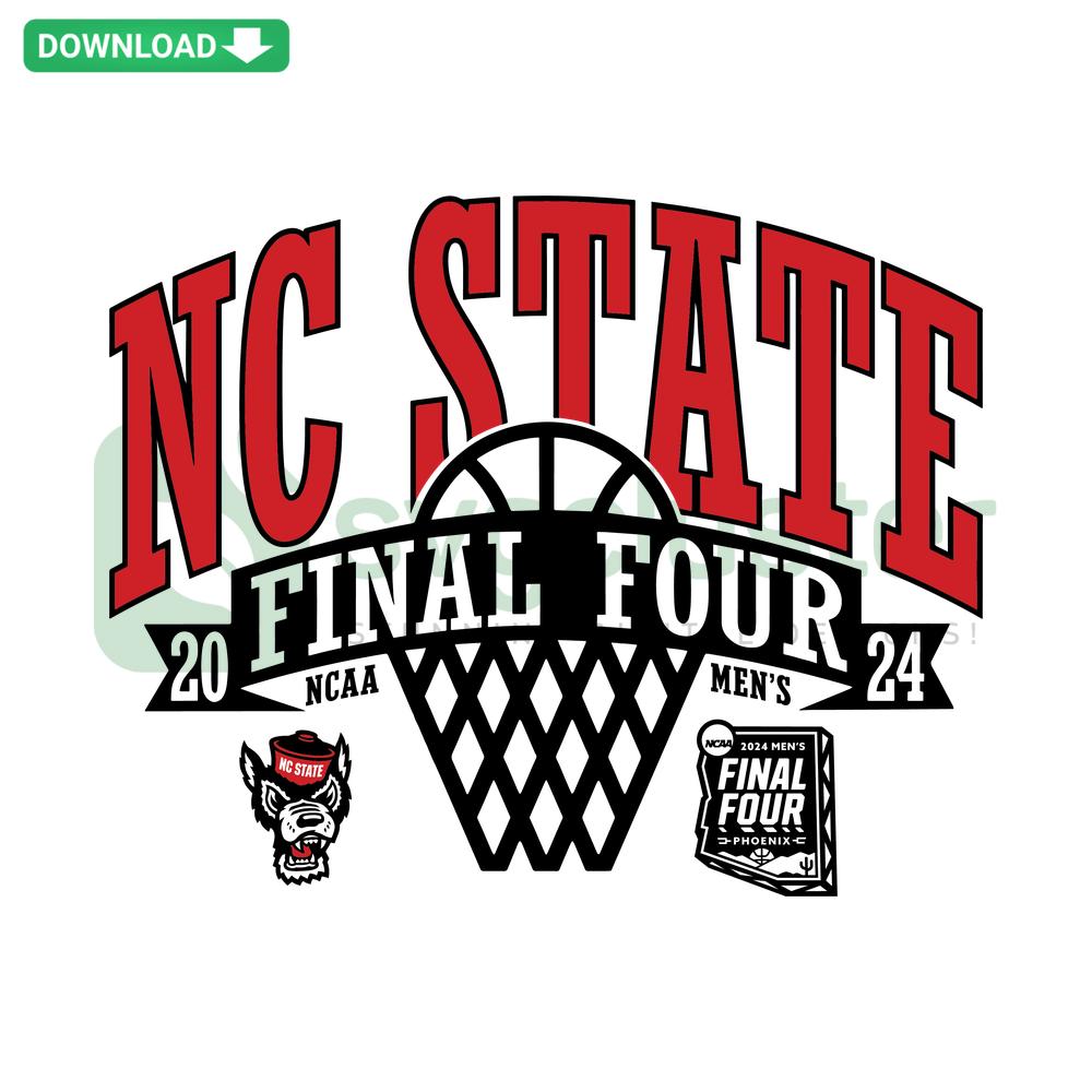 Basketball net SVG design with NC State Final Four theme, Cricut ready, perfect for cutting machines and digital crafts.