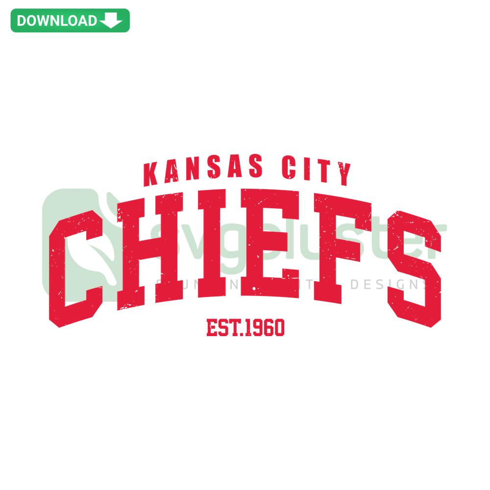 Vintage Kansas City Chiefs 1960 SVG Design, Retro Vector Art, Download for Print, Classic Chiefs Logo, Sports Team Graphic