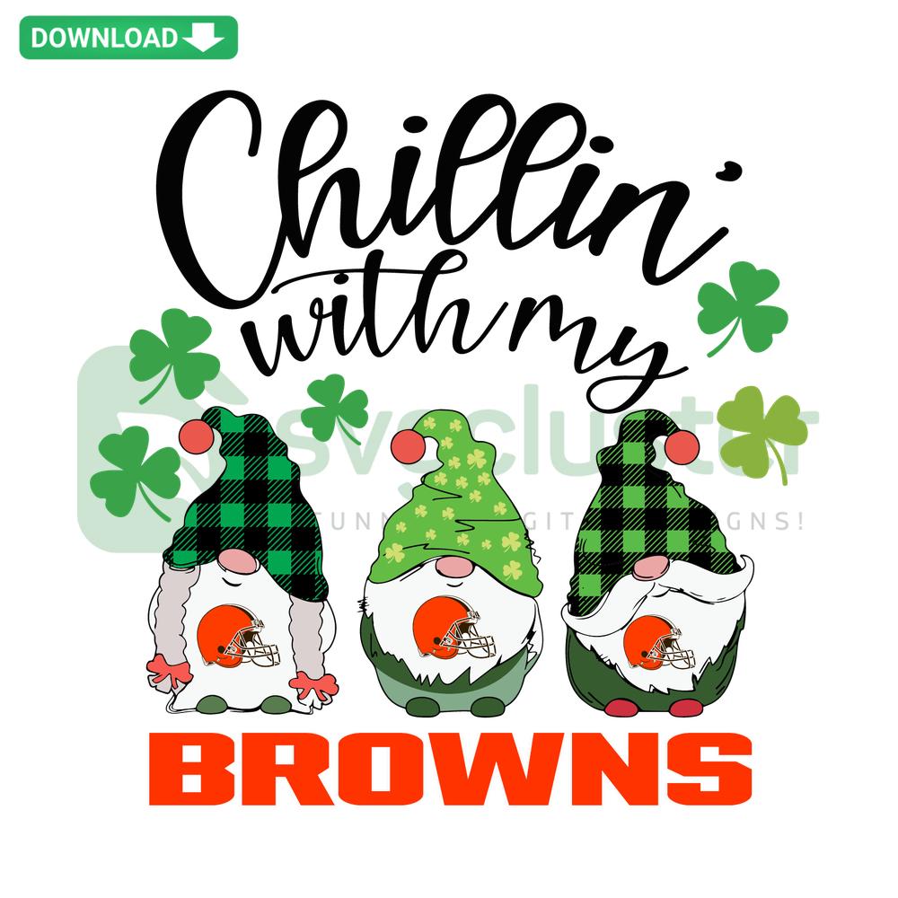 Chillin With My Browns SVG, football-themed digital download, featuring premium SVG graphics for DIY crafts and projects.