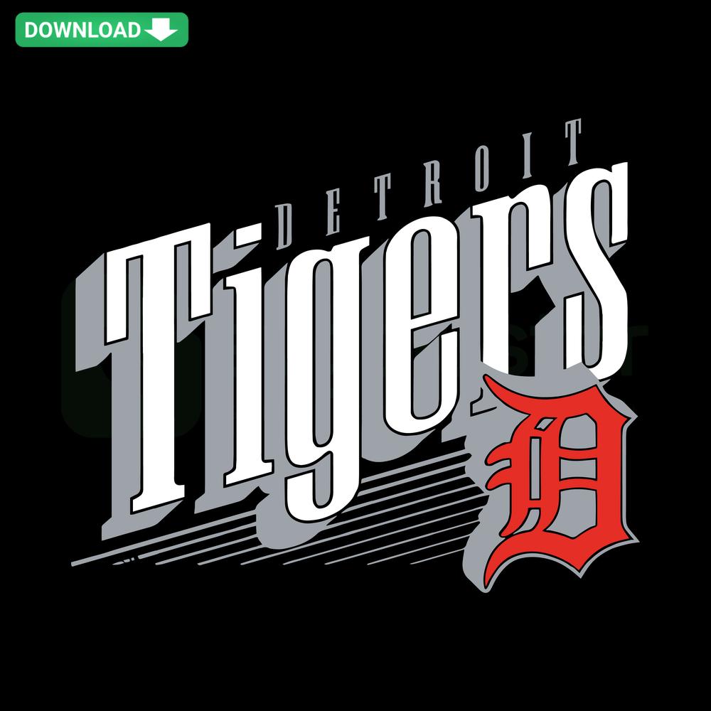 Retro Detroit Tigers MLB Baseball SVG Design, Vintage Detroit Tigers Logo, Baseball Digital Art, SVG Download for Cricut