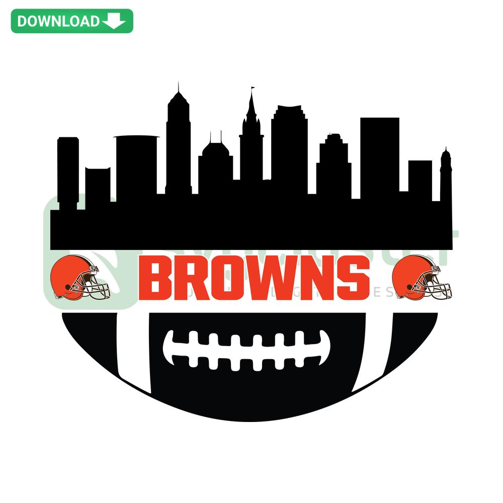 Cleveland Browns NFL Football SVG, Cricut design template, featuring team logo and helmet motif, perfect for sports crafts.