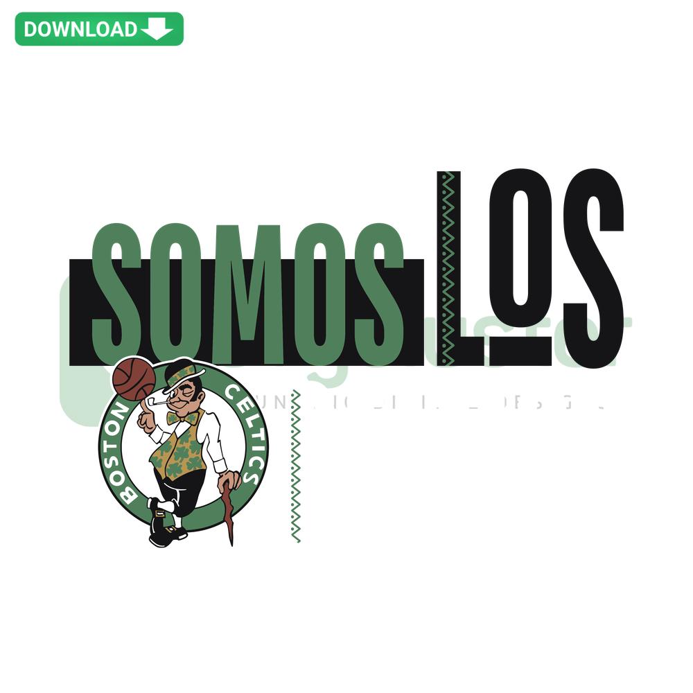 Somos Los Celtics NBA SVG Design, Digital Download featuring basketball theme, ideal for sports SVG resources and Celtics fans.