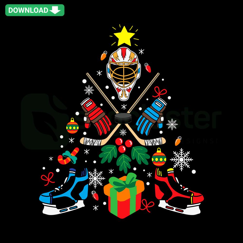 DIY Ice Hockey Christmas Ornament created with SVG file on Cricut