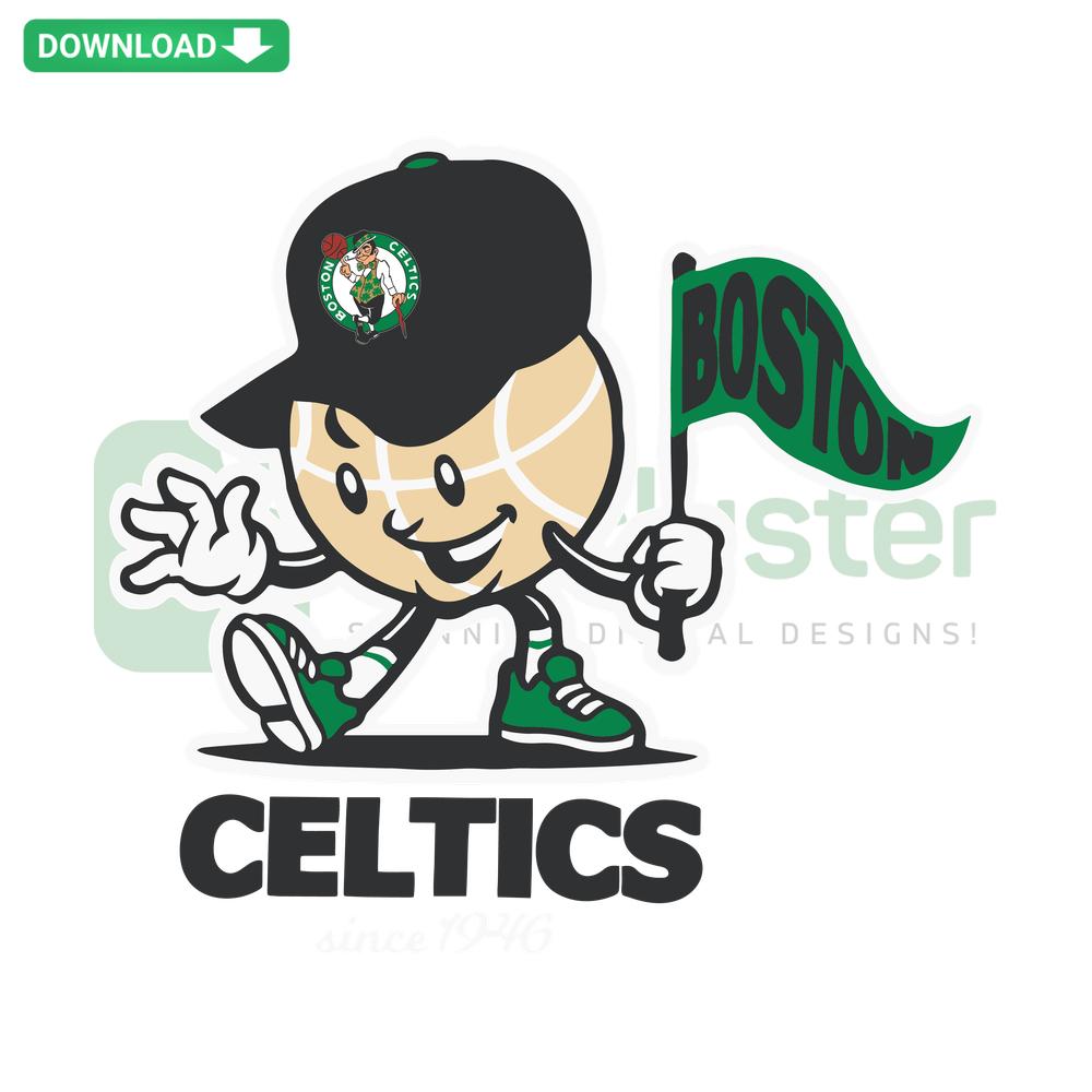 Boston Celtics Since 1946 SVG, vintage logo design, digital download for Cricut, perfect for crafting and sports fans.