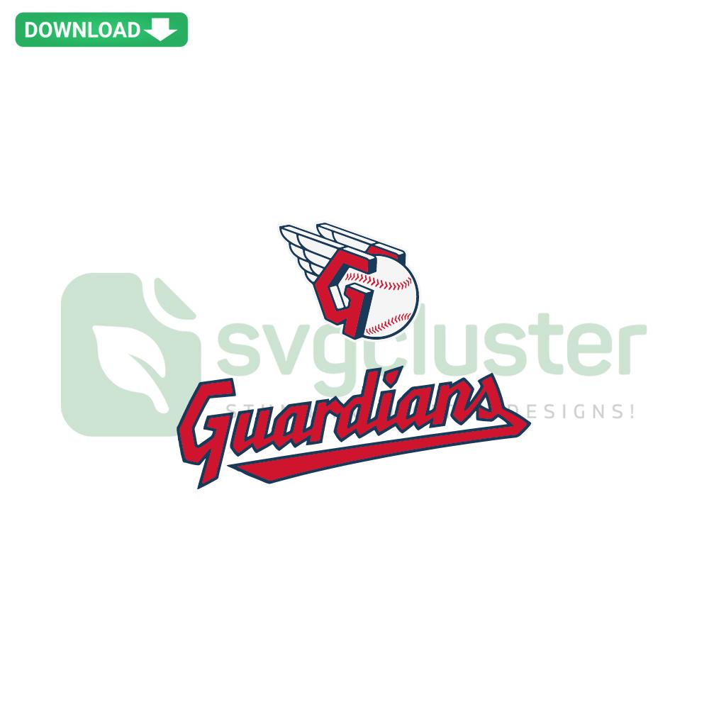 Cleveland Guardians Logo SVG Digital Download with intricate craft patterns, perfect for DIY projects and sports fan crafts.