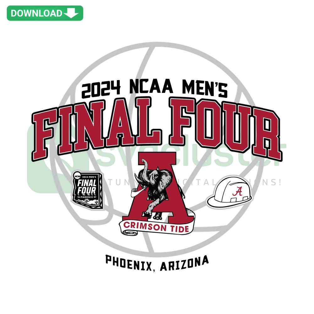 Alabama Basketball Final Four 2024 SVG, High-Res Digital Download, Crimson Tide Logo, NCAA Tournament Design