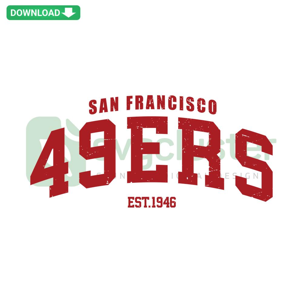 Vintage San Francisco 49ers 1946 SVG Digital Download; classic helmet graphics; retro design; instant download; sports memorabilia.