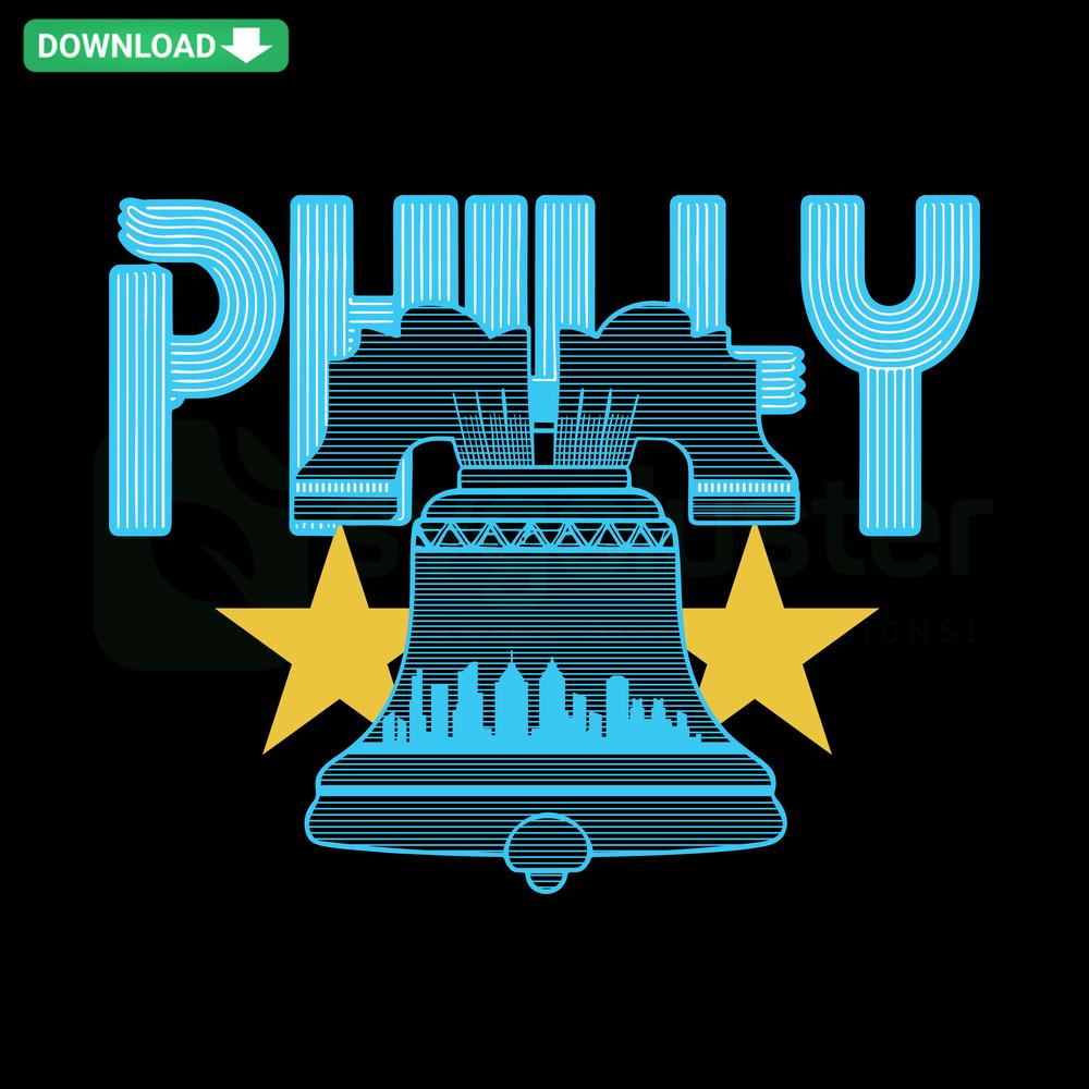 Philly Baseball Neon Stars SVG, Printable Wall Art, Glowing Phillies Logo, Digital Download, Sports Fan SVG File, Cricut Ready
