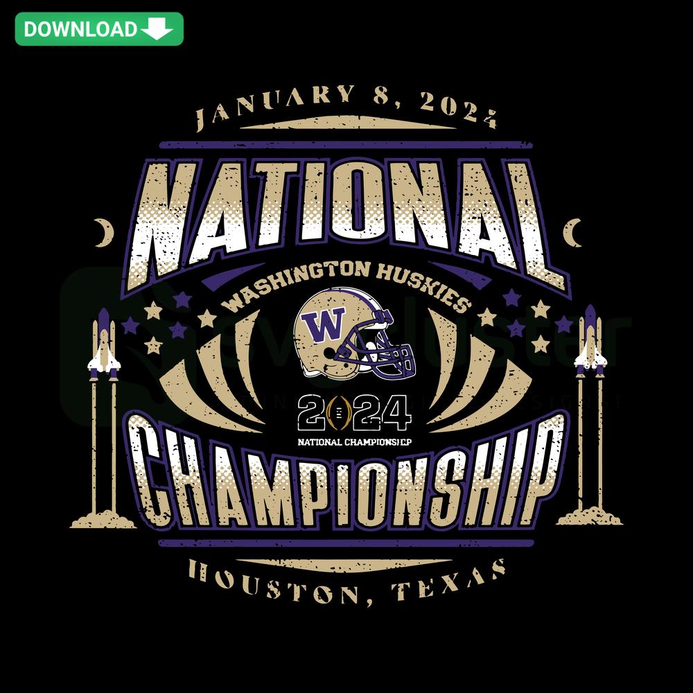 Washington Huskies National Championship SVG Design, NCAA Football Logo, Instant Download File for Crafts and Apparel