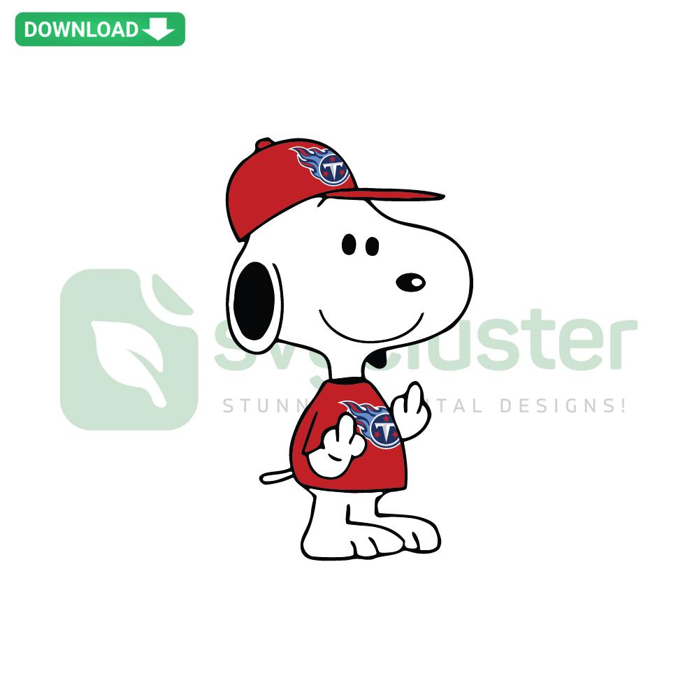 Snoopy in Tennessee Titans gear SVG, digital download, NFL cartoon clipart, printable design, Peanuts sports logo