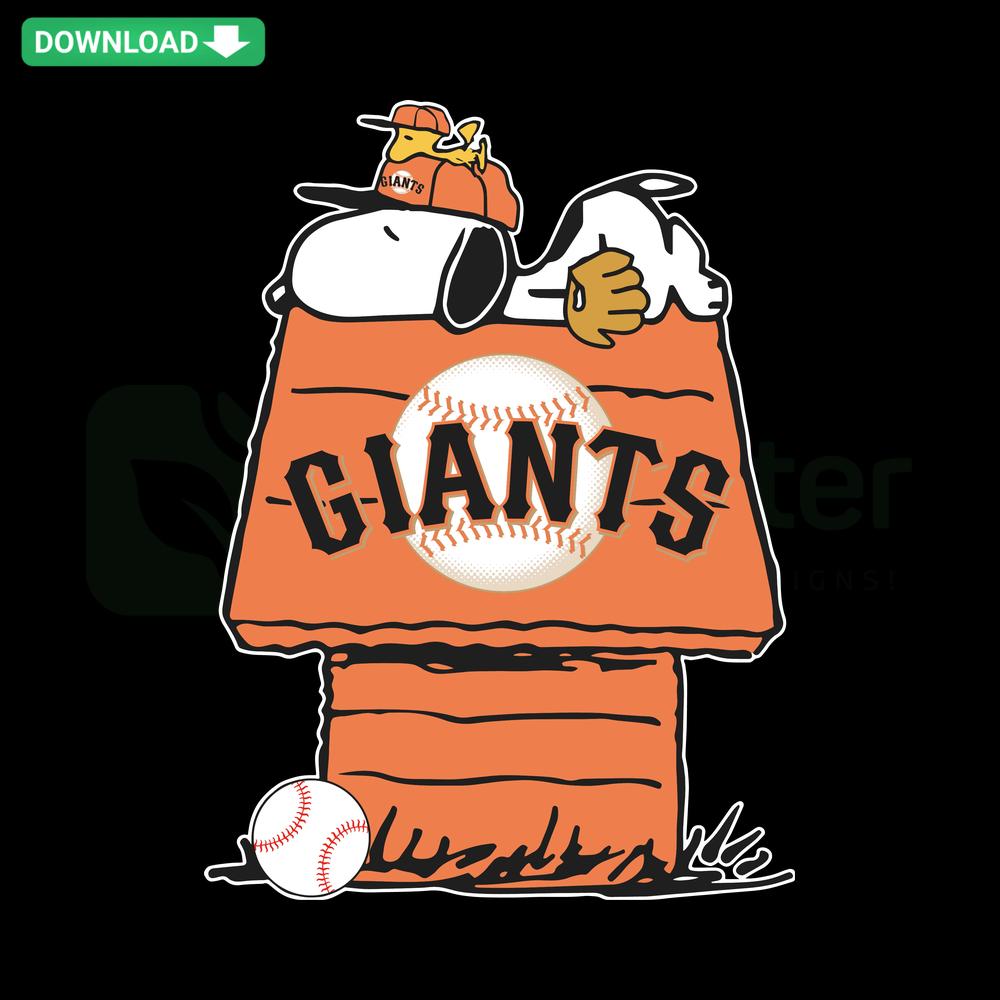 San Francisco Giants Snoopy Woodstock SVG, SVGCluster Digital SVG Design, Baseball Peanuts Characters, Sports Team Graphics.