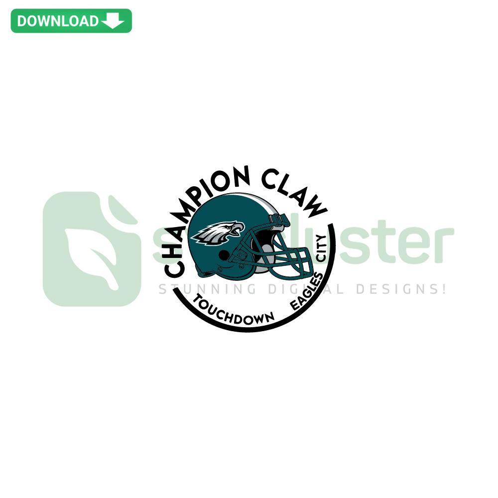 Champion Claw Touchdown Eagles City SVG, Premium Football Design, Vector Art, Eagle Claw Graphic, Urban Sports Theme, Designer SVG Files