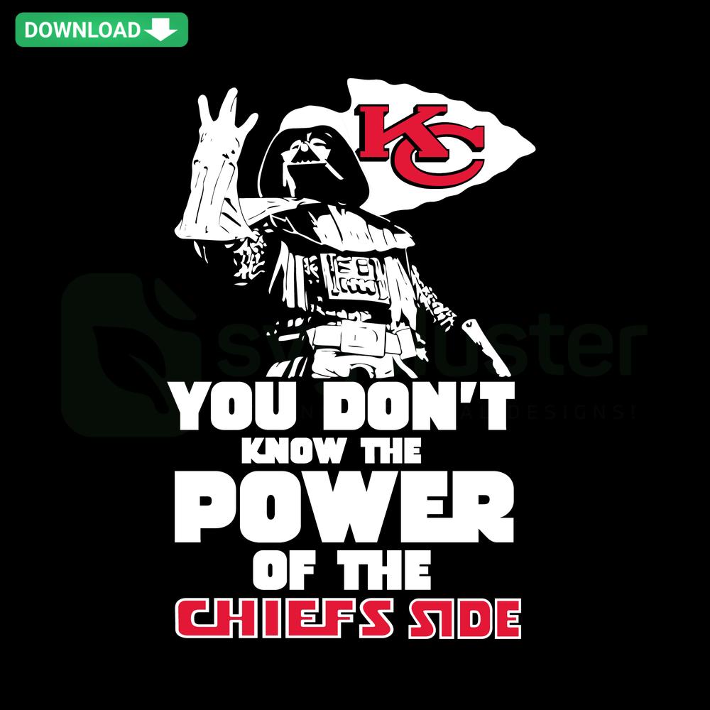 Star Wars-themed Kansas City Chiefs SVG, featuring Darth Vader helmet with team logo, editable for Cricut projects