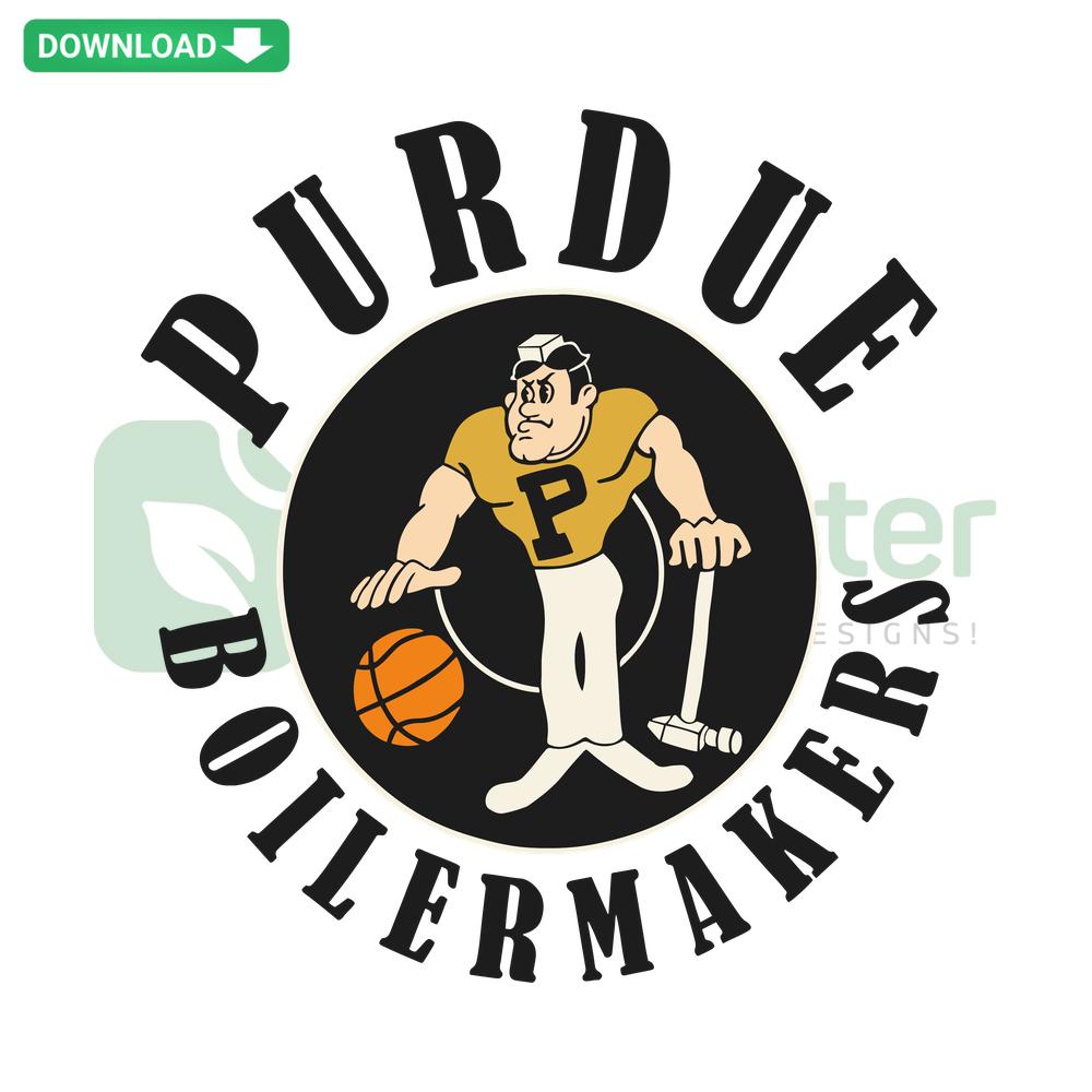 Purdue Boilermakers Vintage Basketball SVG, NCAA Wall Art, Classic Team Logo Design for Home Decor, Instant Download File