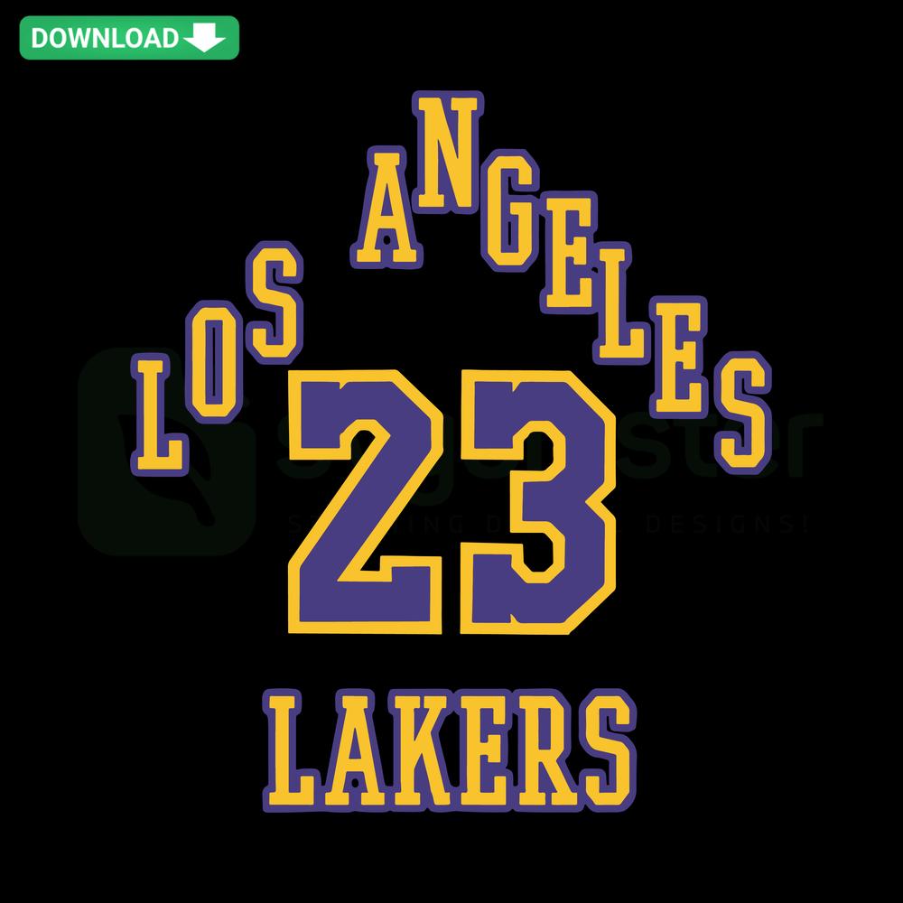 Lebron James Lakers 23 SVG Design, Digital Basketball Art, Unique NBA Player Download, Purple-Gold Jersey, SVG for Crafts