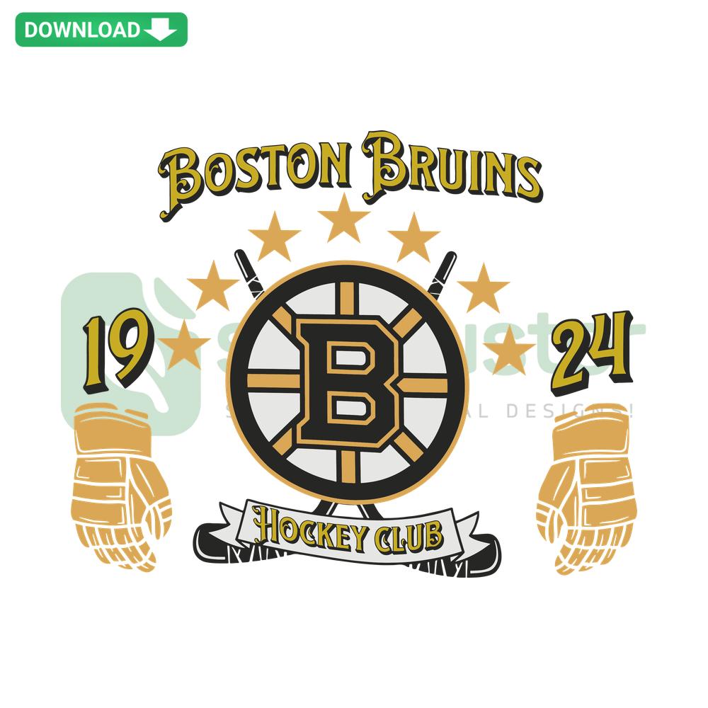 Vintage Boston Bruins Logo with Stars SVG, Digital Download, SVG Design, NHL Hockey, Retro Style, Rustic Bruins Emblem