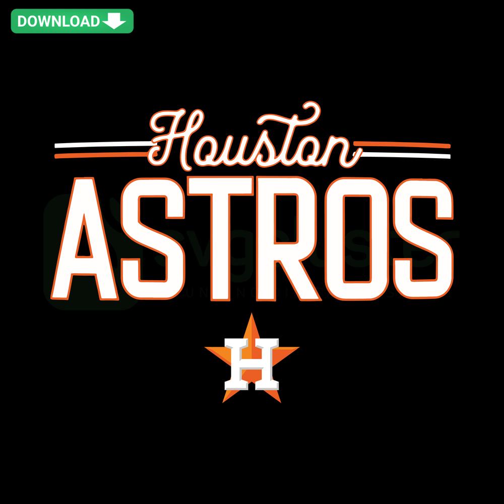 New Era Houston Astros SVG Design: Bold Team Logo, Star Details, Instant Download, Cricut-Ready, Baseball Fans, High-Quality Clipart.