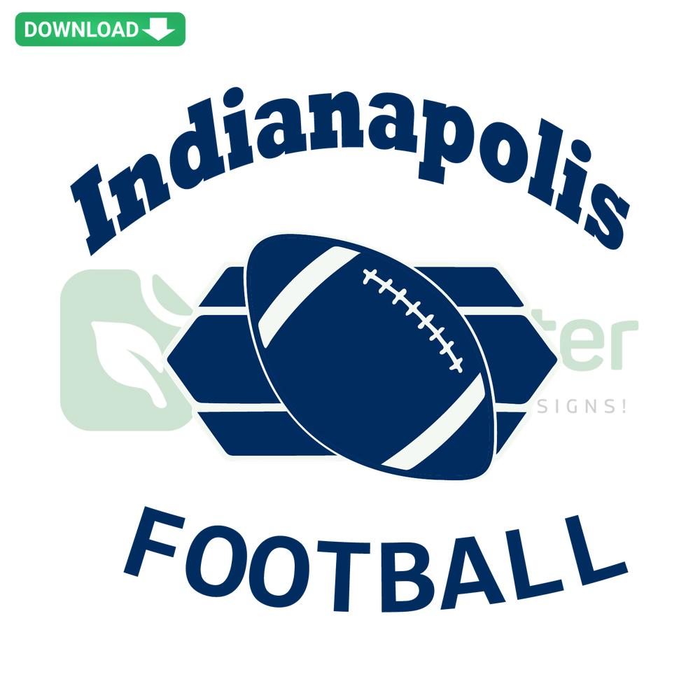 Indianapolis Colts Football SVG, digital Cricut files featuring team logo, blue horseshoe design, perfect for crafts and DIY projects.