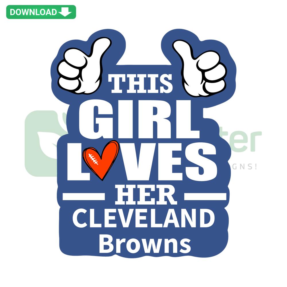 This Girl Loves Her Browns SVG design featuring football-themed graphics. Premium SVG files for designers, digital download.
