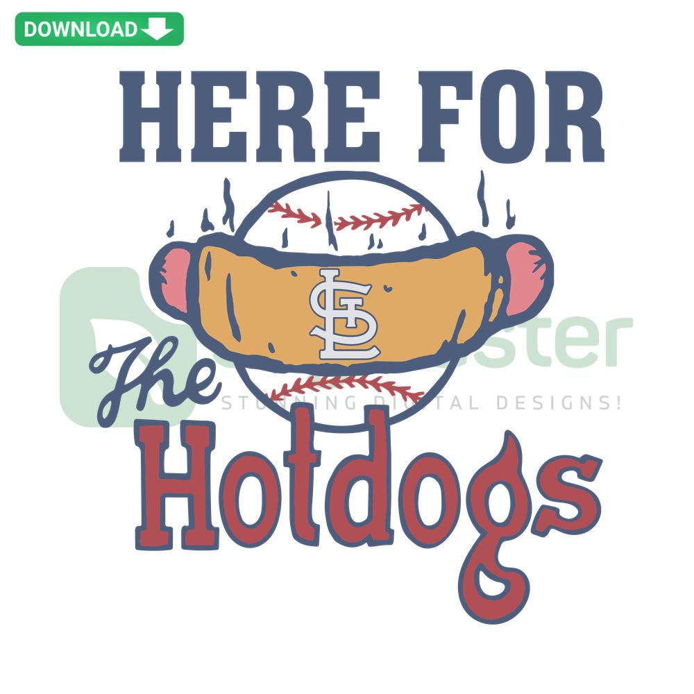 St Louis Cardinals Hotdogs SVG Crafting Design featuring baseball theme, perfect for sports and food fans crafting projects.