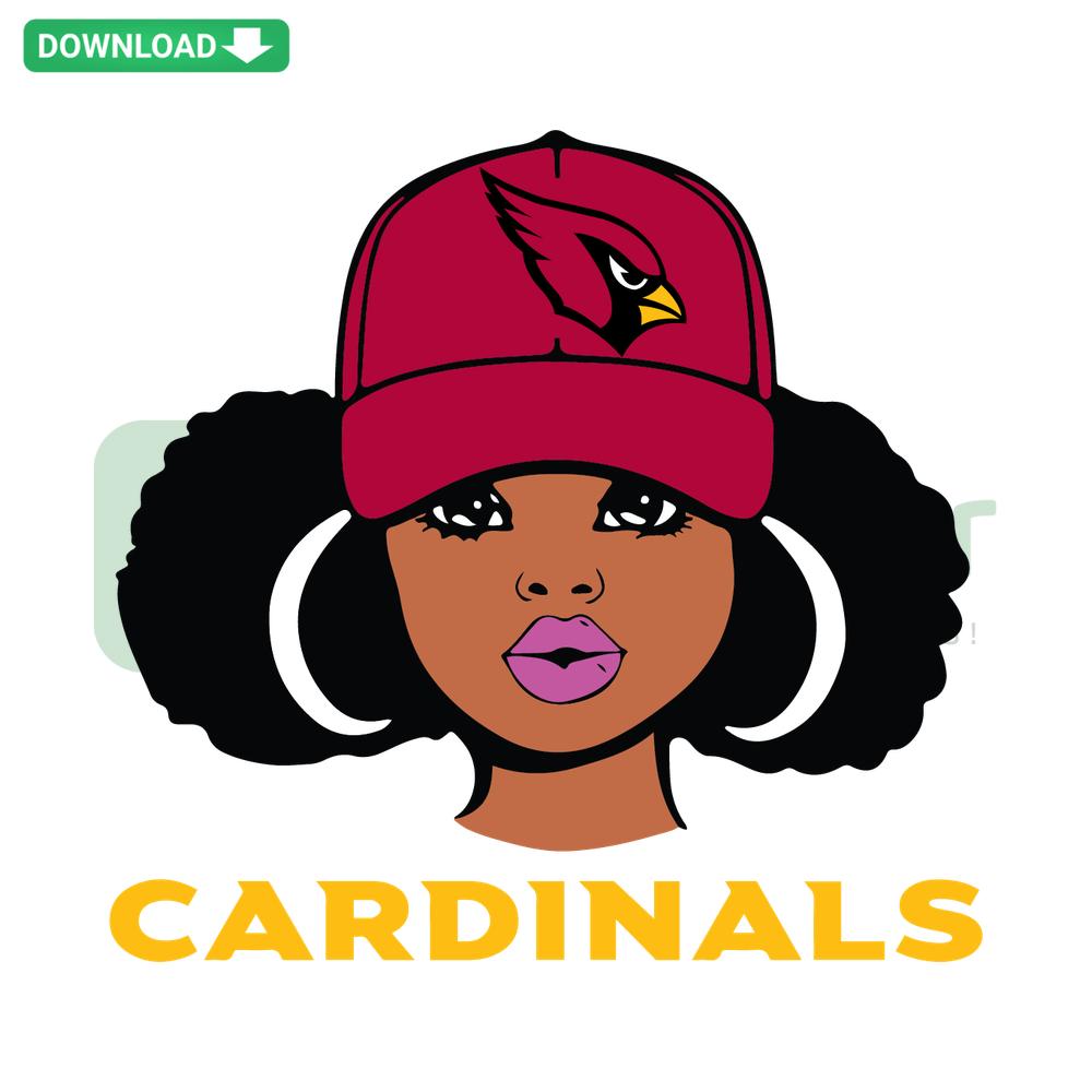 Arizona Cardinals Girl SVG, featuring a sporty girl design with team colors, perfect for Cricut projects and personalization.