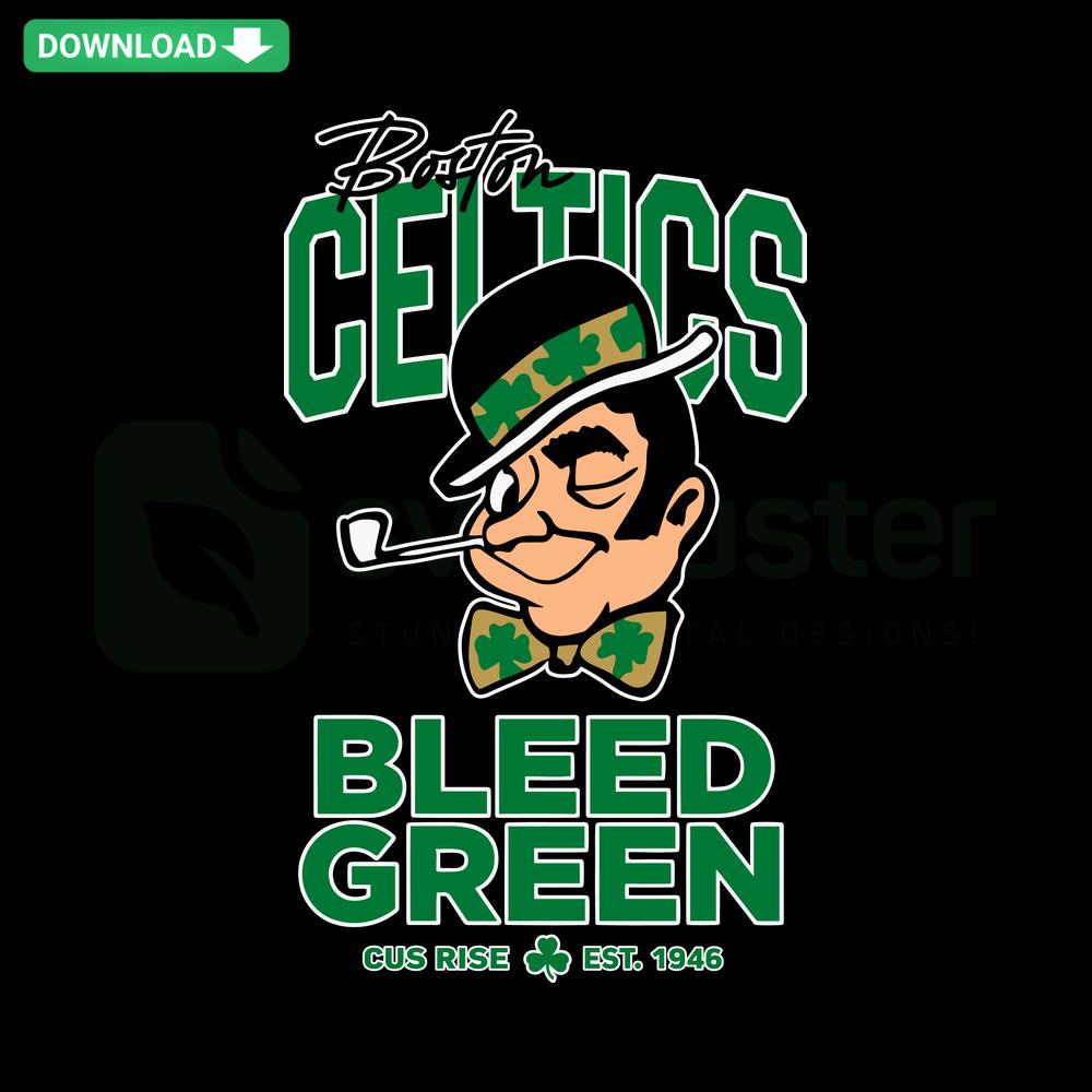 Boston Celtics Bleed Green Basketball NBA SVG, Editable Cricut Design, Iconic Team Logo, DIY Craft, Fan Art, High-Quality Vector