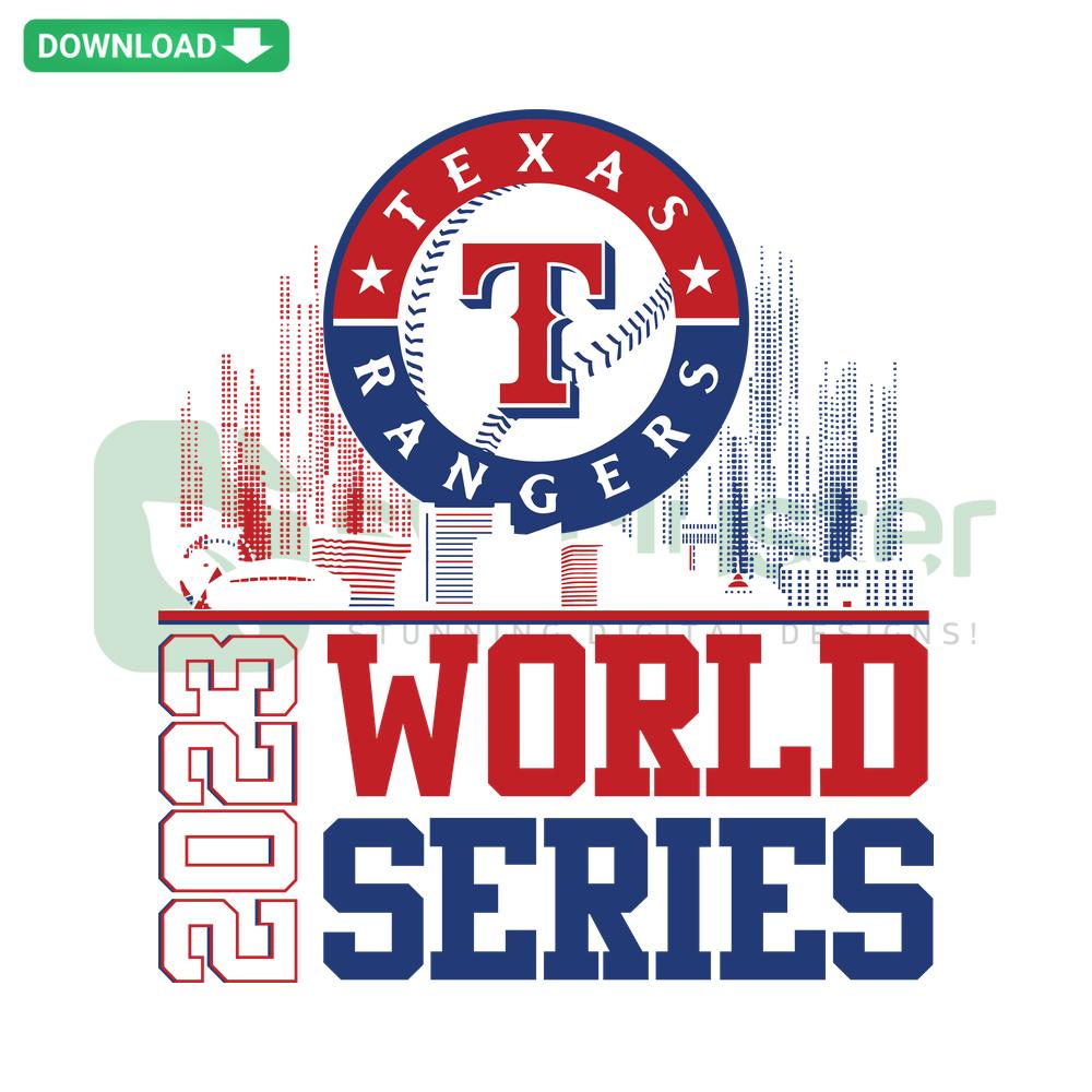 World Series 2023 Texas Rangers SVG, Instant Digital Download featuring Rangers logo, baseball graphics, perfect for crafts.