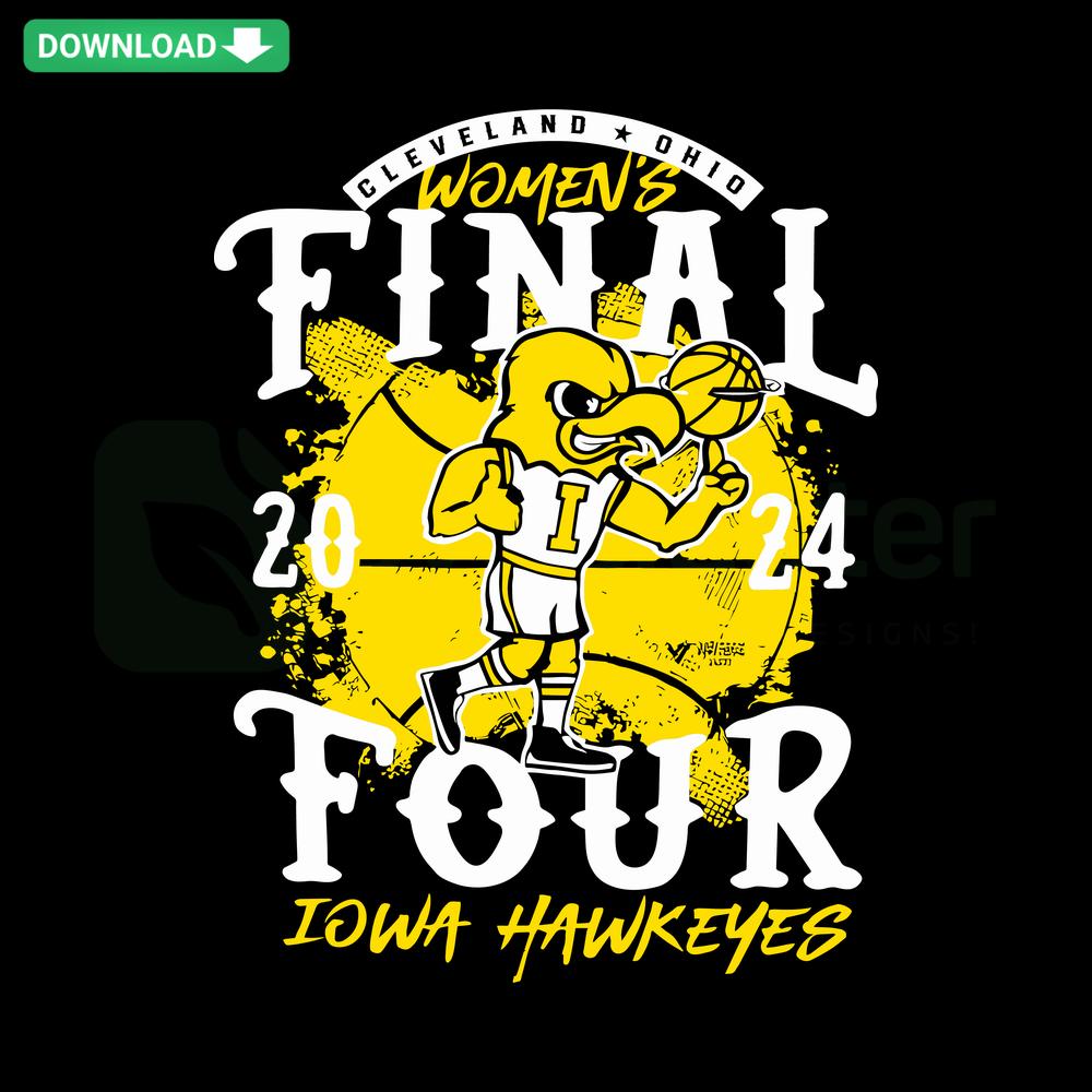 Iowa Hawkeyes Women's Final Tour 2024 Basketball SVG Design, SVG Card Templates, Team Logo, University of Iowa, Sports Graphics.